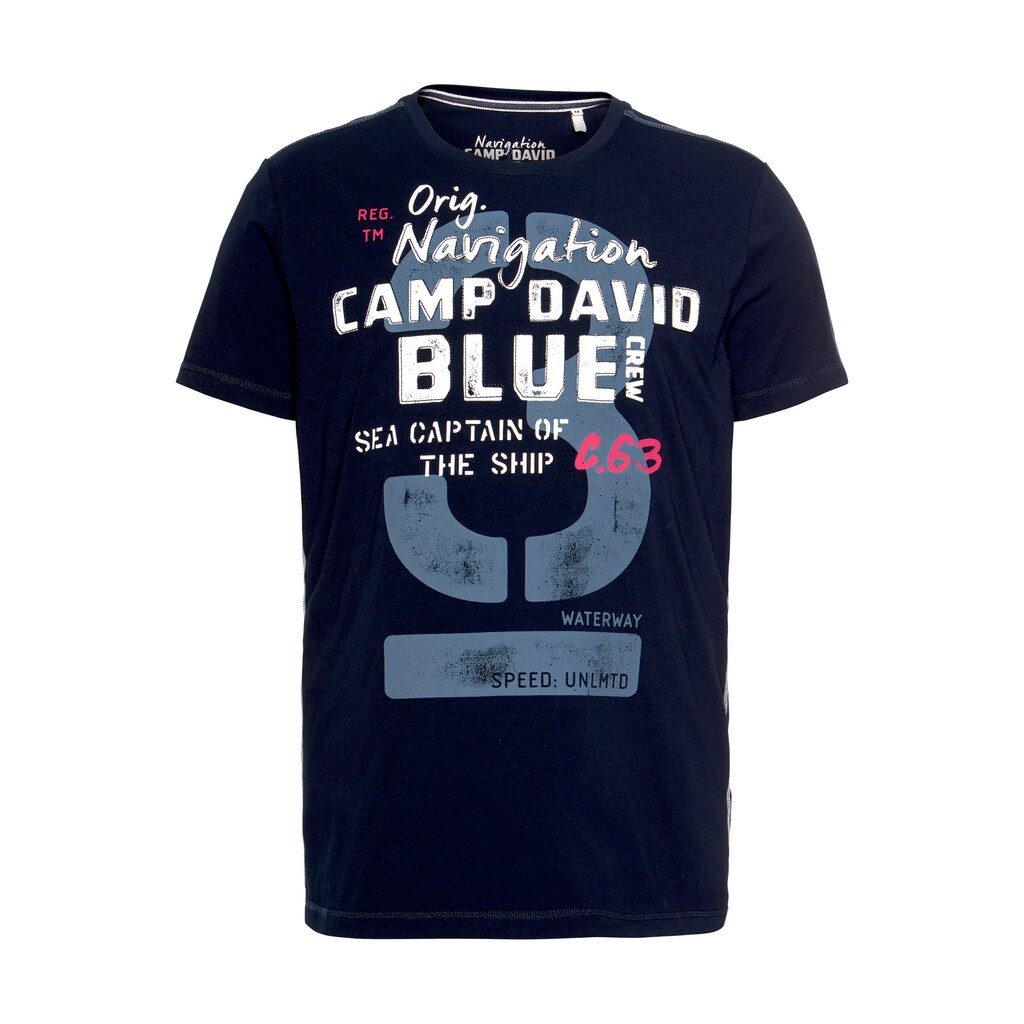 CAMP DAVID T-Shirt, mit modischem Frontprint
