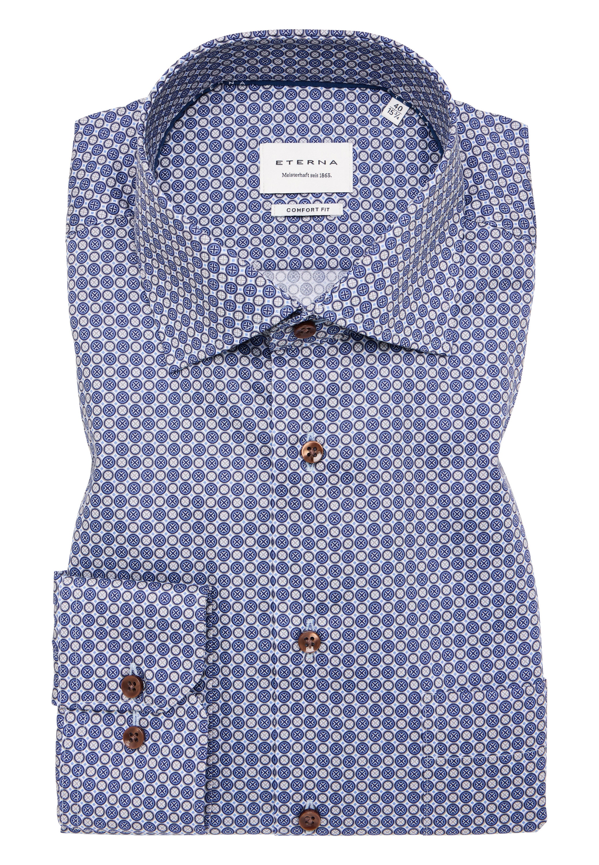 Eterna Langarmhemd »COMFORT FIT« NON IRON (bügelfrei)