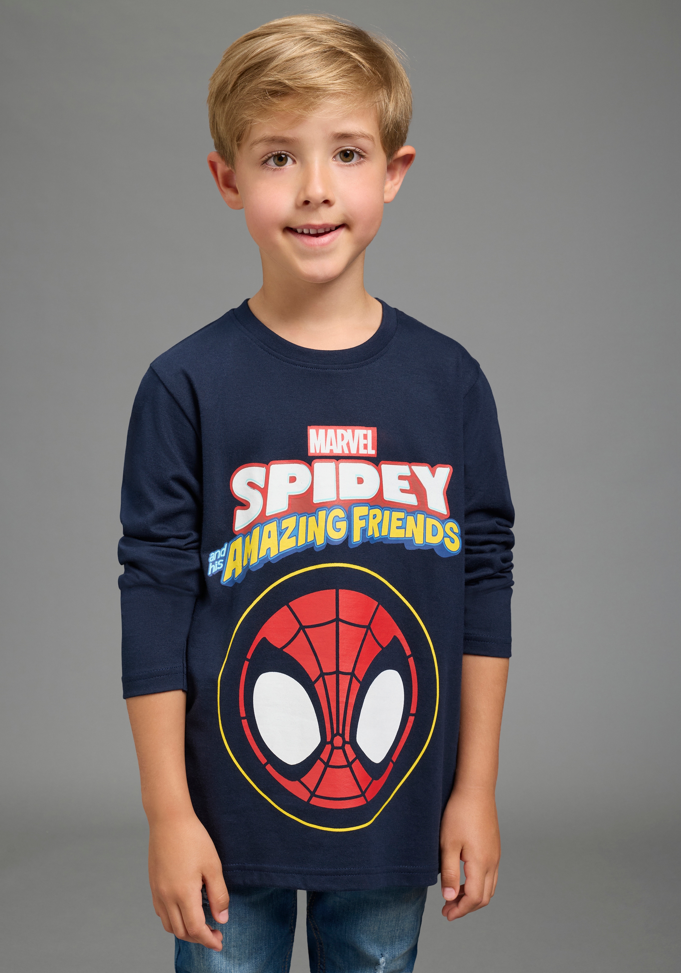 Image of KIDSWORLD Langarmshirt "SPIDEY Shirt, Disney" Disney-Shirt, Basic-Passform, Langarm, mit modischem Druck