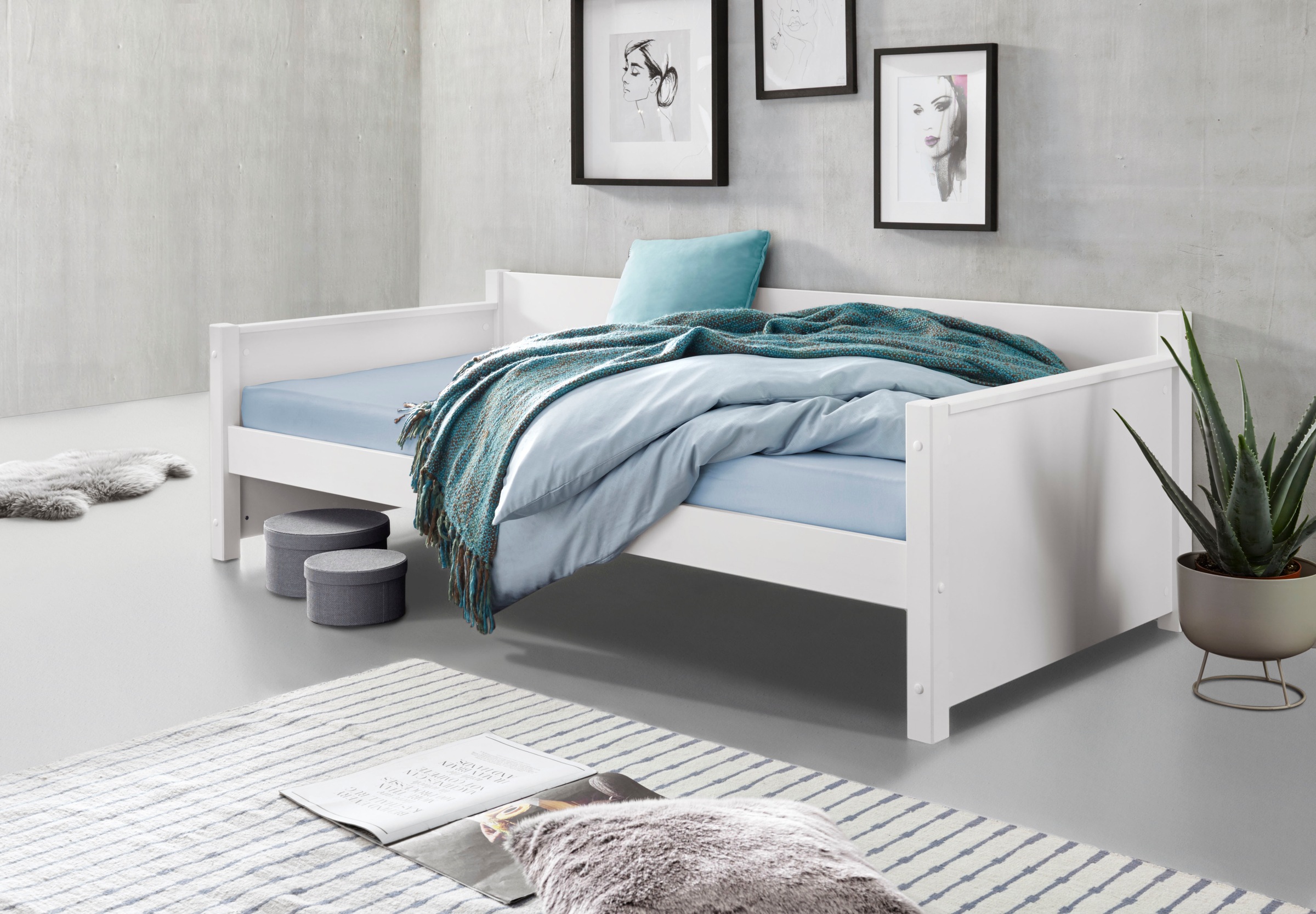 Image of GOODproduct Daybett ""TIPO " zertifiziertes Massivholz," Gästebett, platzsparend, Option für 2. Schlafgelegenheit
