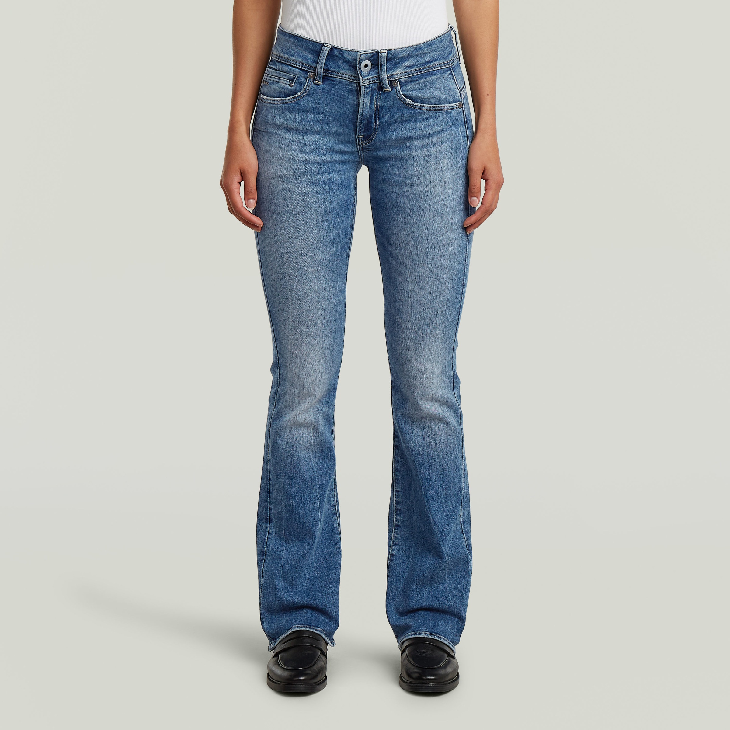 Image of G-STAR Bootcut-Jeans "Midge" mit verstellbarem Riegel, mittelhoher Bund