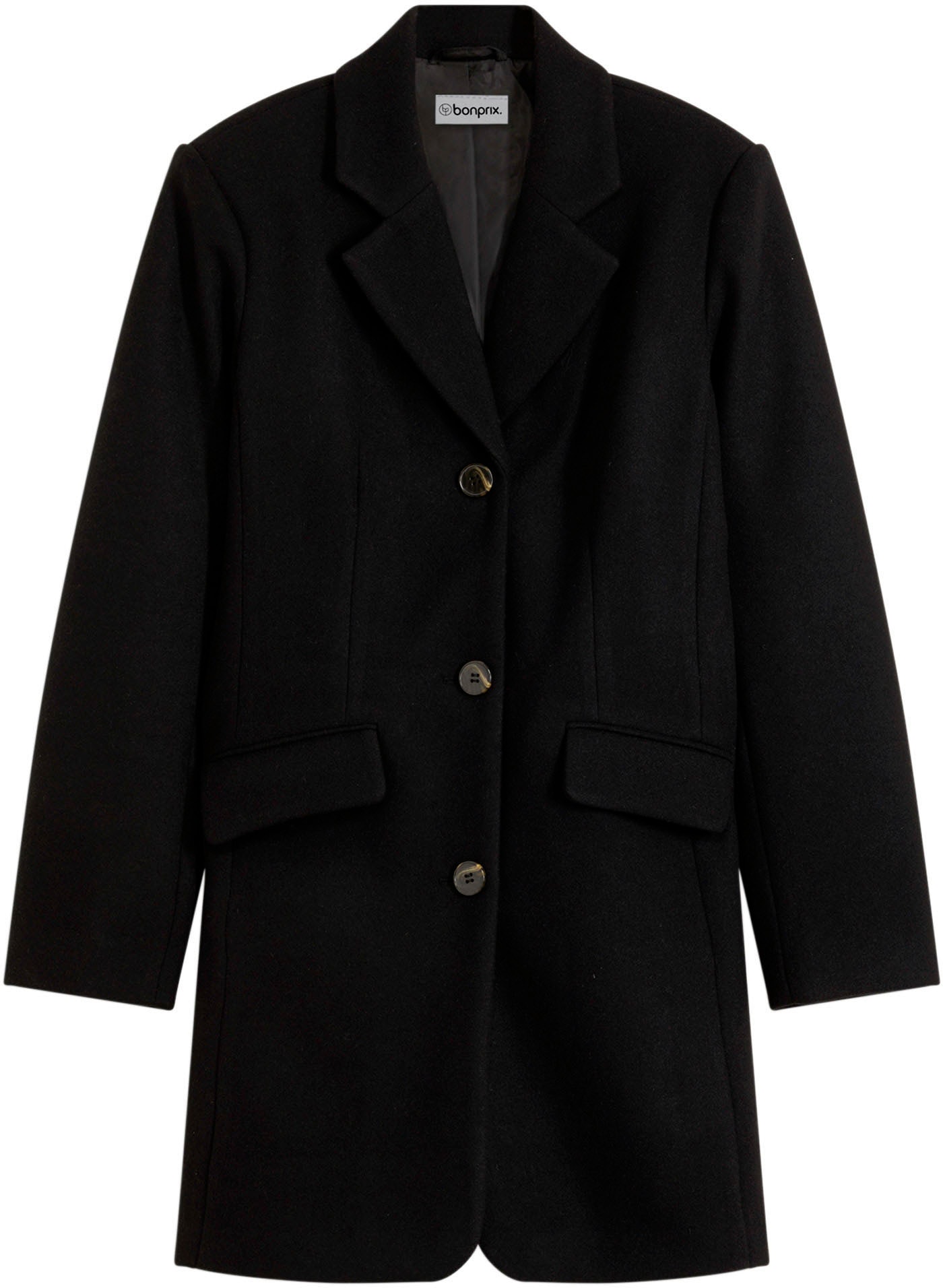 bonprix Manteau court »Blazermantel« Longblazer in Wolloptik, bequeme Passform, 1-Reiher