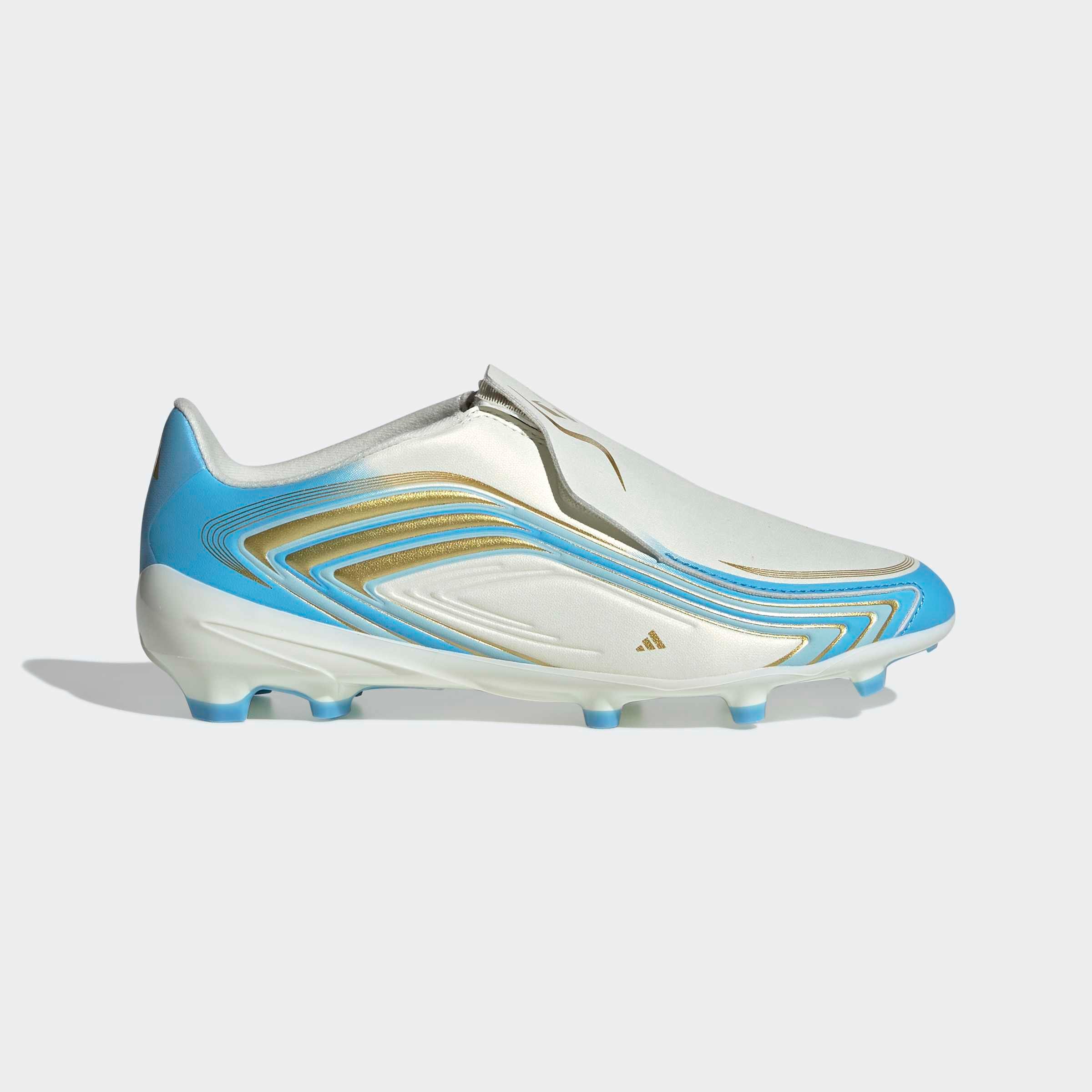 adidas Performance Chaussure de football »F50 MESSI LEAGUE KIDS , FESTE BÖDEN, OHNE SCHNÜRSENKEL«  semelle extérieure pour gazon et sols durs, pour adolescents & enfants