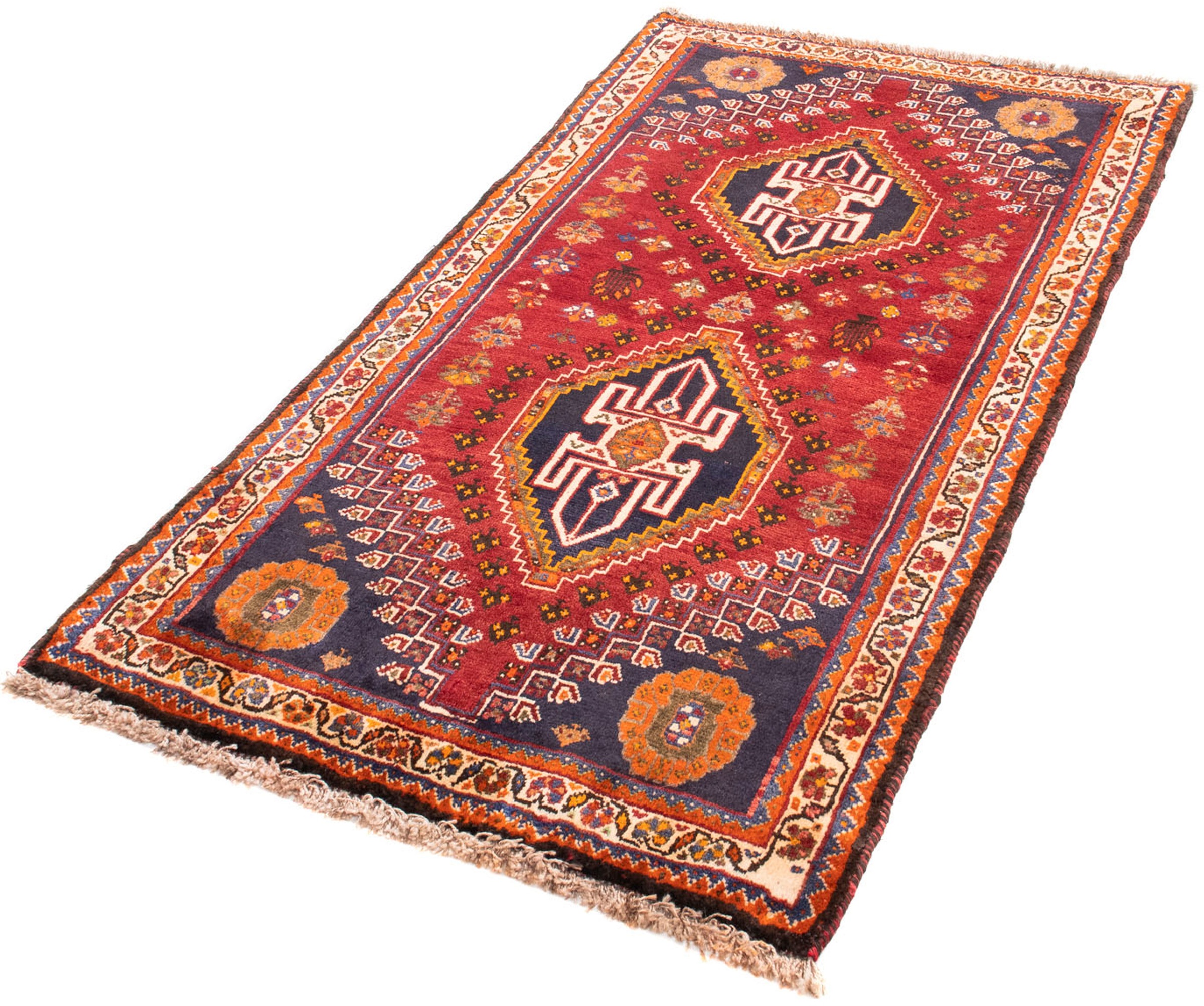 Image of morgenland Orientteppich »Perser - Nomadic - 156 x 83 cm - dunkelrot«, rechteckig, 10 mm Höhe, Wohnzimmer, Handgeknüpft, Einzelstück mit Zertifikat bei Ackermann Versand Schweiz