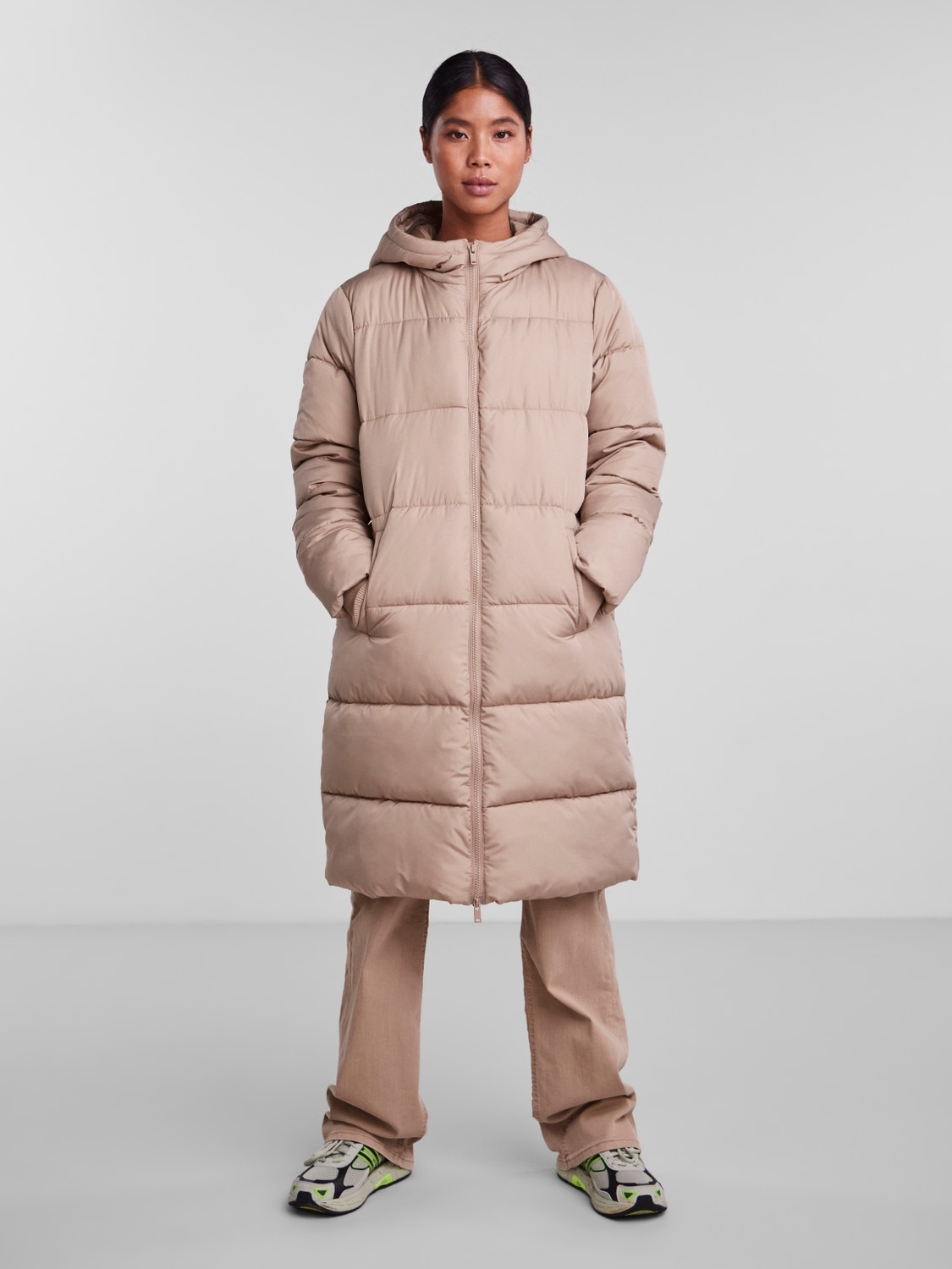 Image of pieces Steppmantel "PCBEE NEW LONG PUFFER JACKET NOOS BC" Kunstfaser