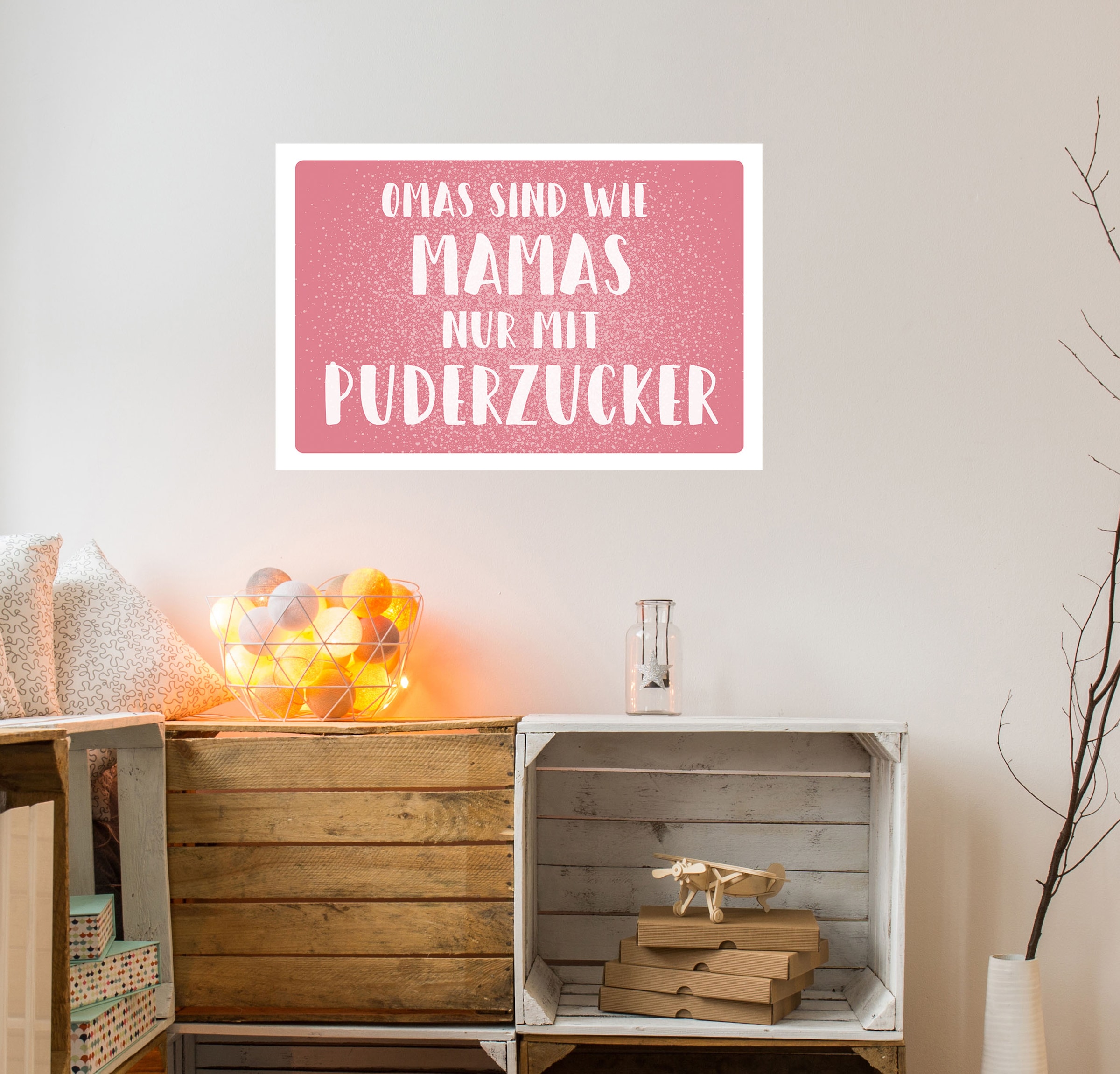 queence Metallbild »Puderzucker II« Sprüche 1 Stk. tlg.