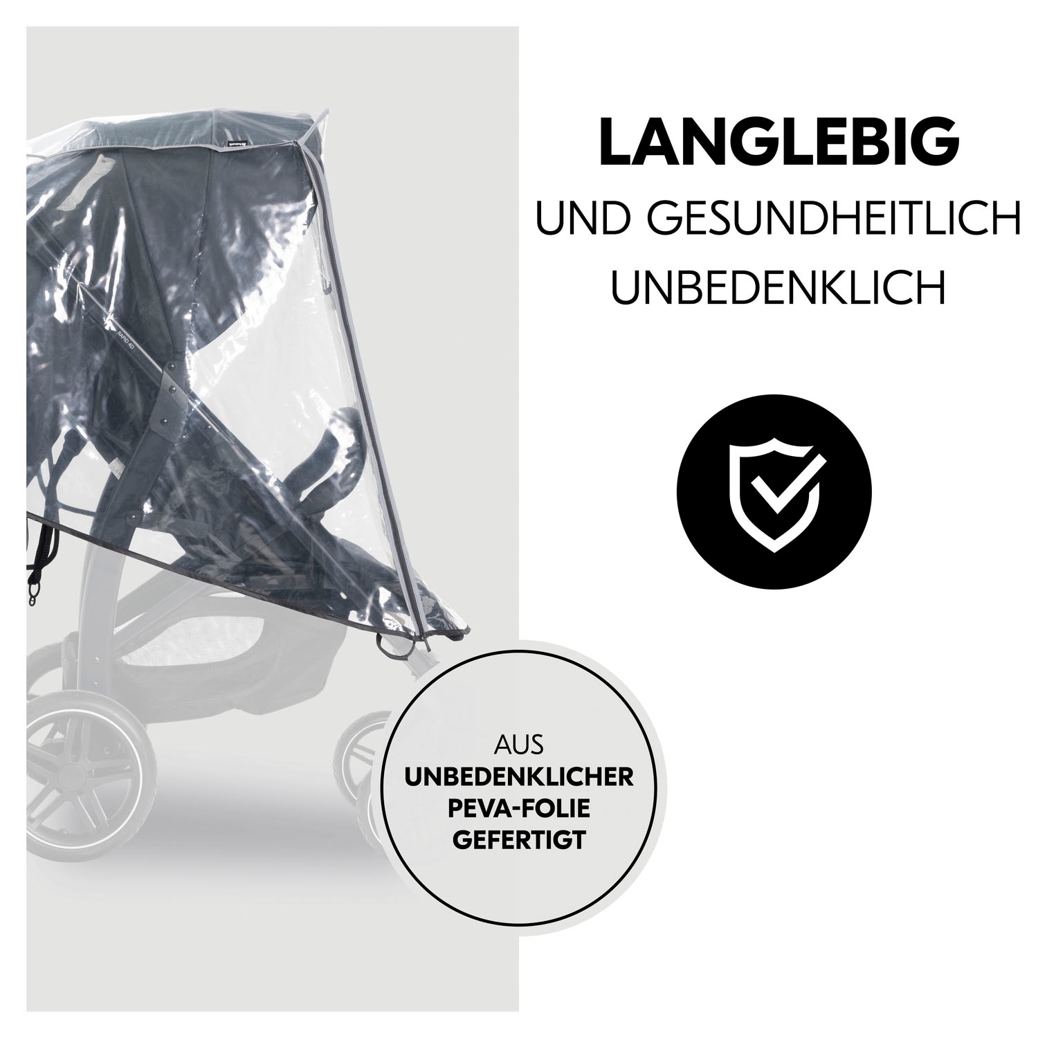 Hauck Kinderwagen-Regenschutzhülle »Pushchair Raincover 4W« für 4-Rad-Buggy