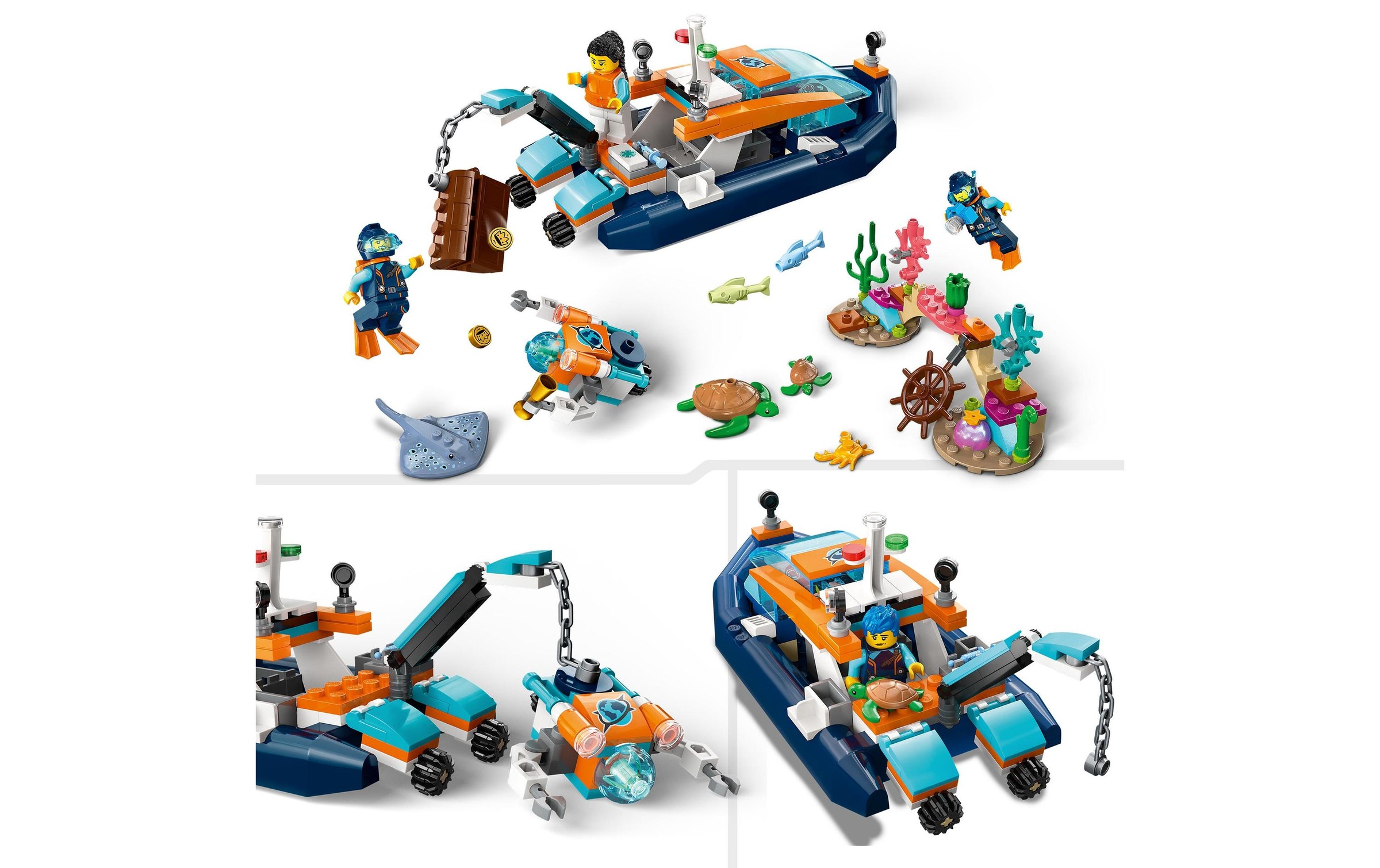 LEGO® Spielbausteine »City Meeresforscher-Boot 6037«, (182 St.)