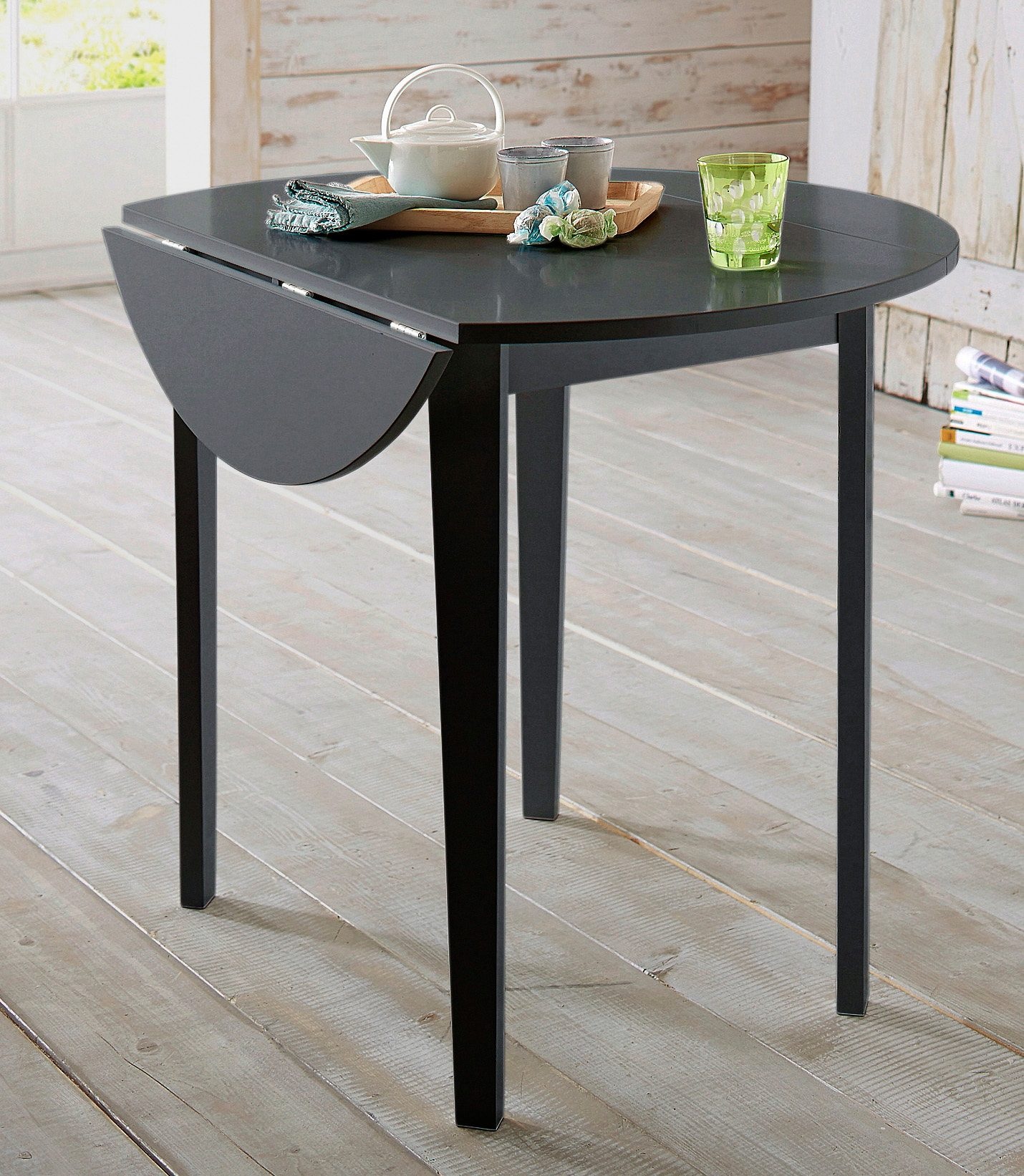 OTTO home Esstisch mit abklappbaren Seitenteilen, in zwei Farbvarianten, Höhe 77 cm