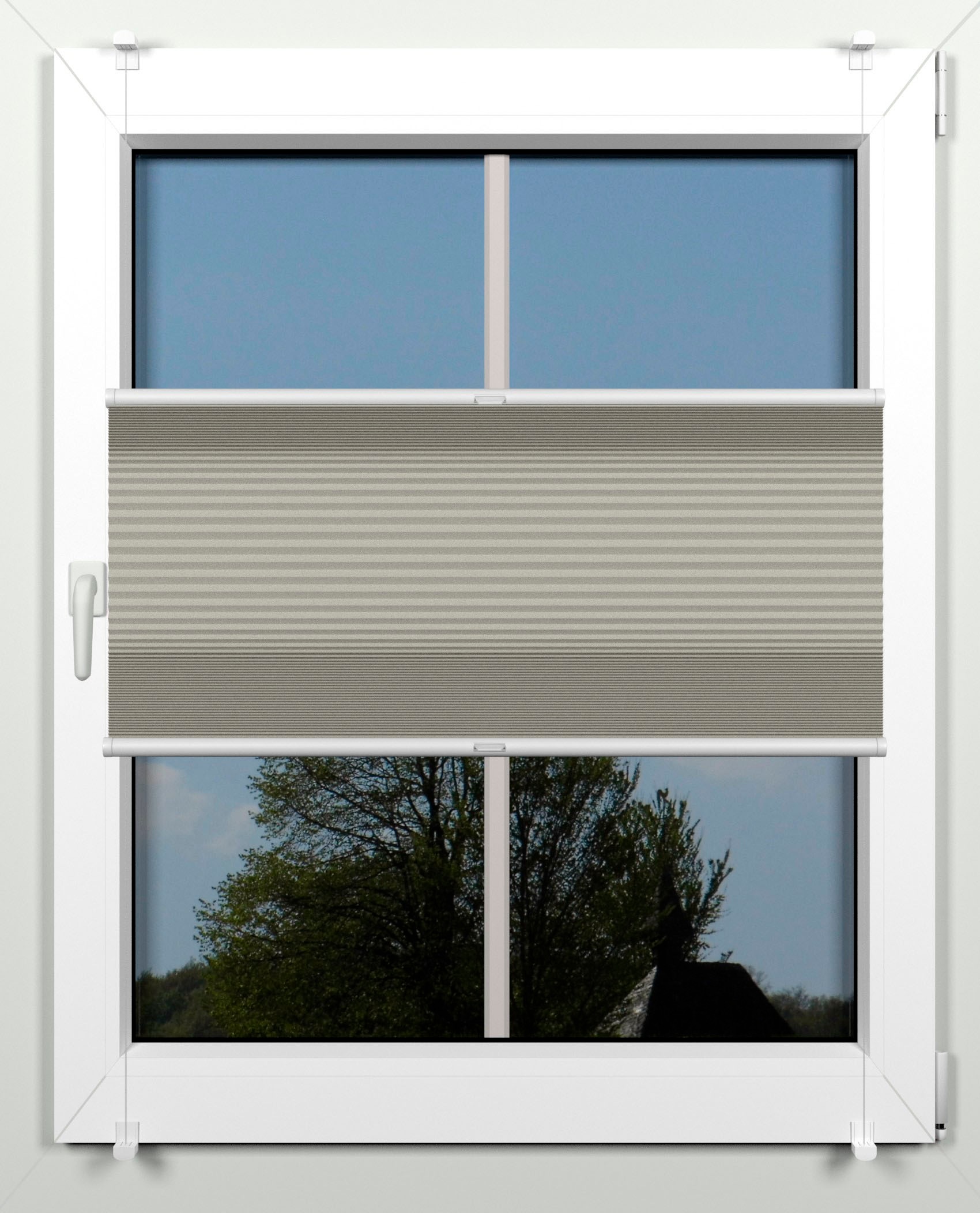 Image of indeko Plissee nach Mass »Thermo-Wabenplissee«, verdunkelnd, energiesparend, ohne Bohren, verspannt, Montage mittels Klemmträgern bei Ackermann Versand Schweiz