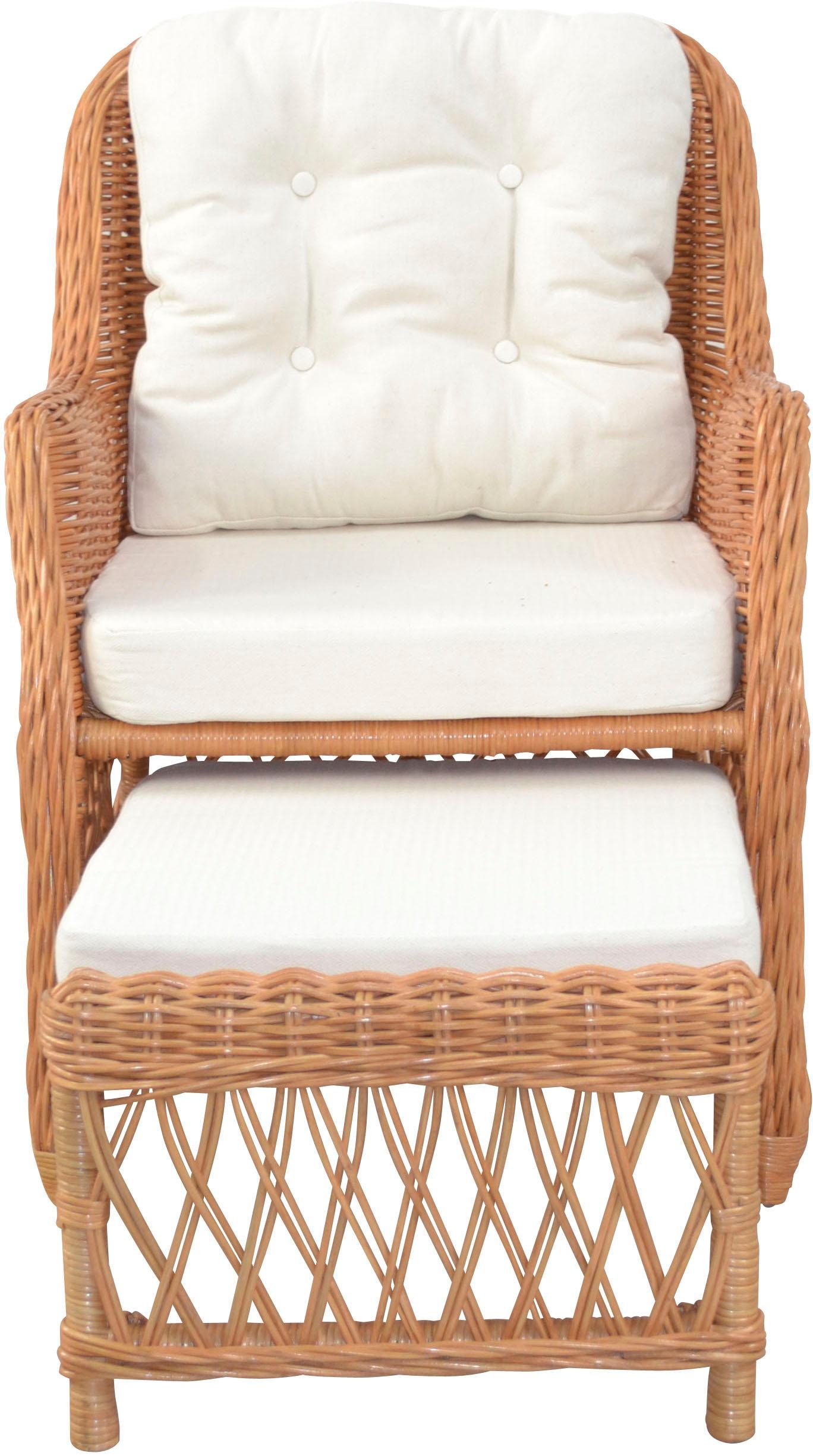 Home affaire Rattanstuhl, Handarbeit, Masse (B/T/H): (67/75/91)