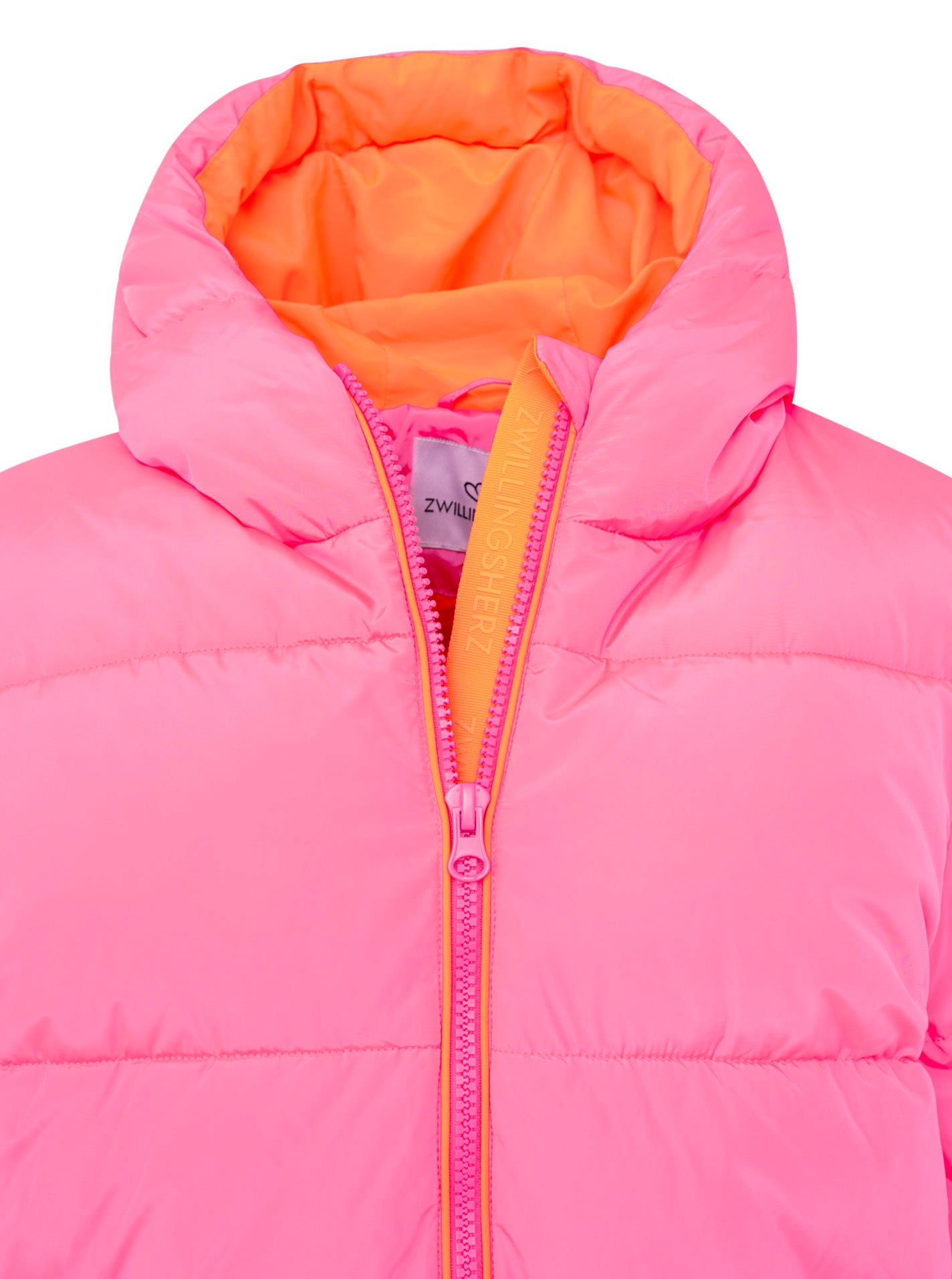 Zwillingsherz Steppmantel »„Cozy“« Kapuze, farbliche Details, Reissverschluss, elastische Bündchen