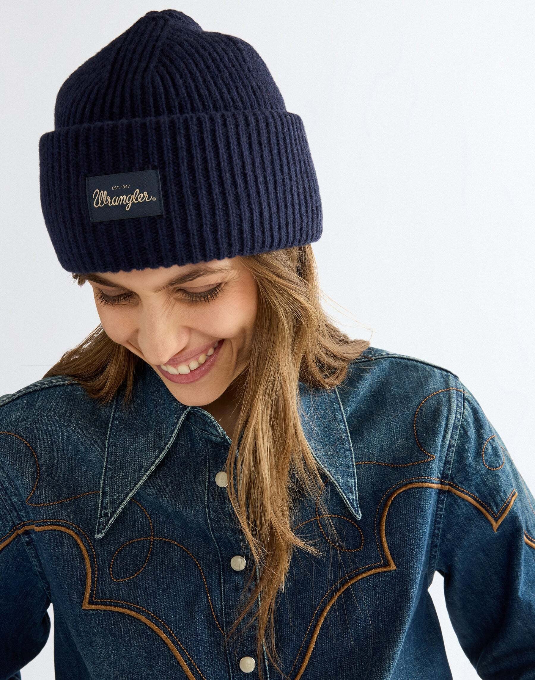 Wrangler Bonnet tricoté »WRANGLER Mütze Ribbed Wool«