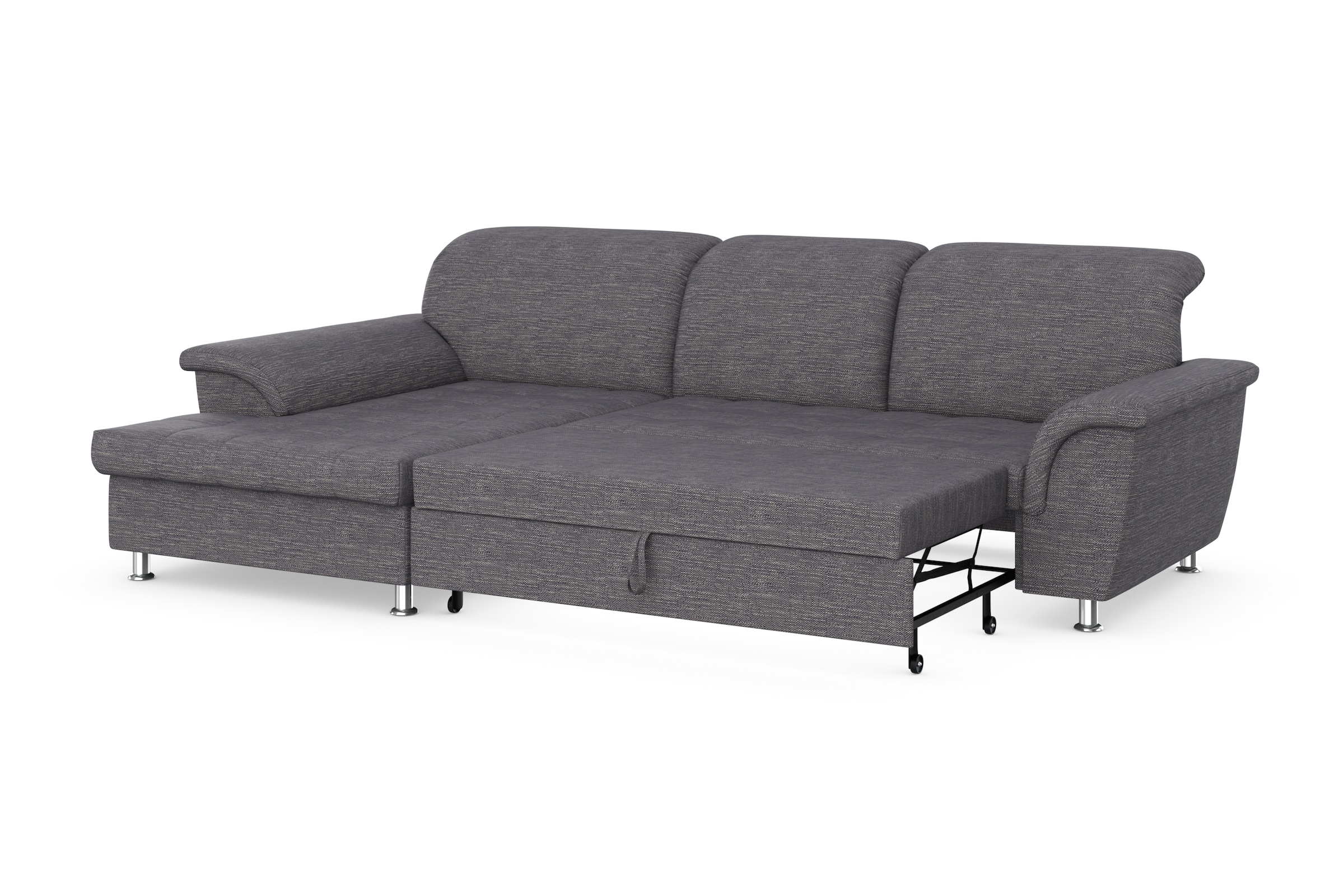 DOMO collection Ecksofa Franzi, wahlweise mit Bettfunktion, Bettkasten und Kopfteilverstellung