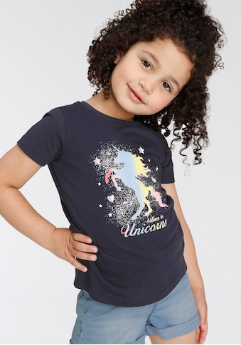 KIDSWORLD T-Shirt »believe in Unicorns«, mit Glitzerdruck kaufen