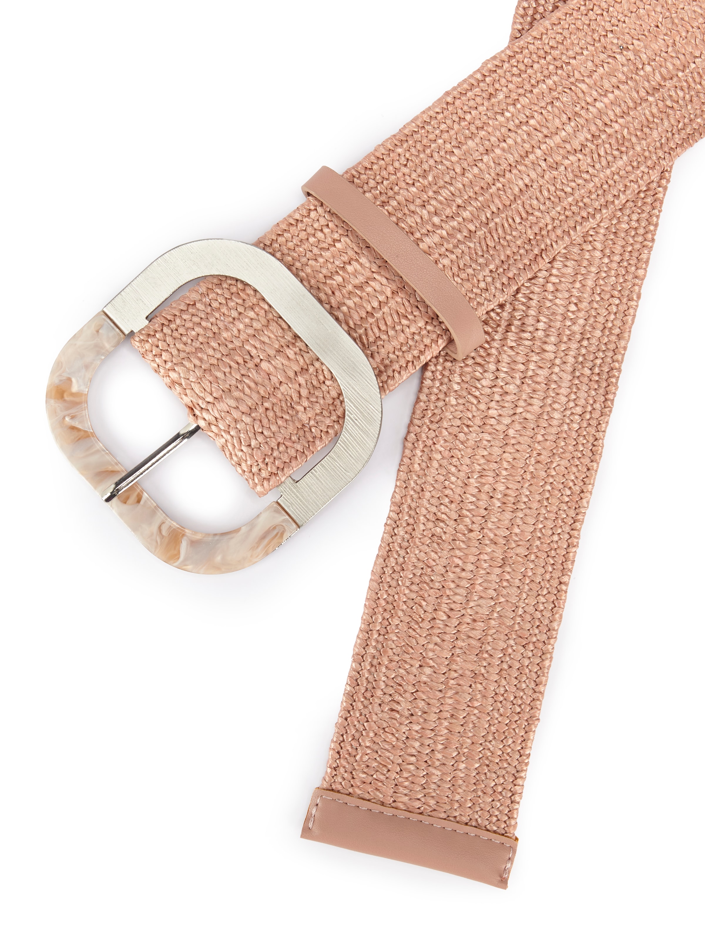 LASCANA Ceinture de taille »Stretchgürtel, Schmuckgürtel« elastischer Gürtel für Kleid & Overall, Bauchgürtel, Bast-Optik