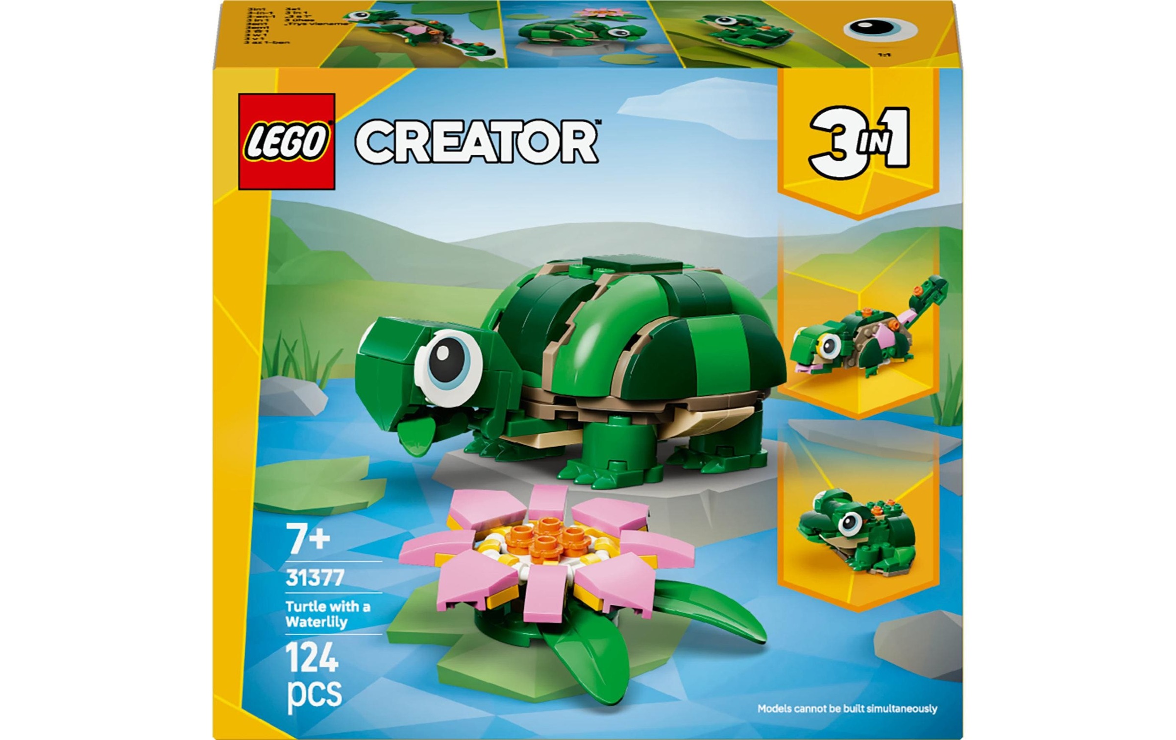 Image of Konstruktionsspielsteine "Creator Schildkröte mit Seerose 31377" Kategorie: Figuren/Tiere