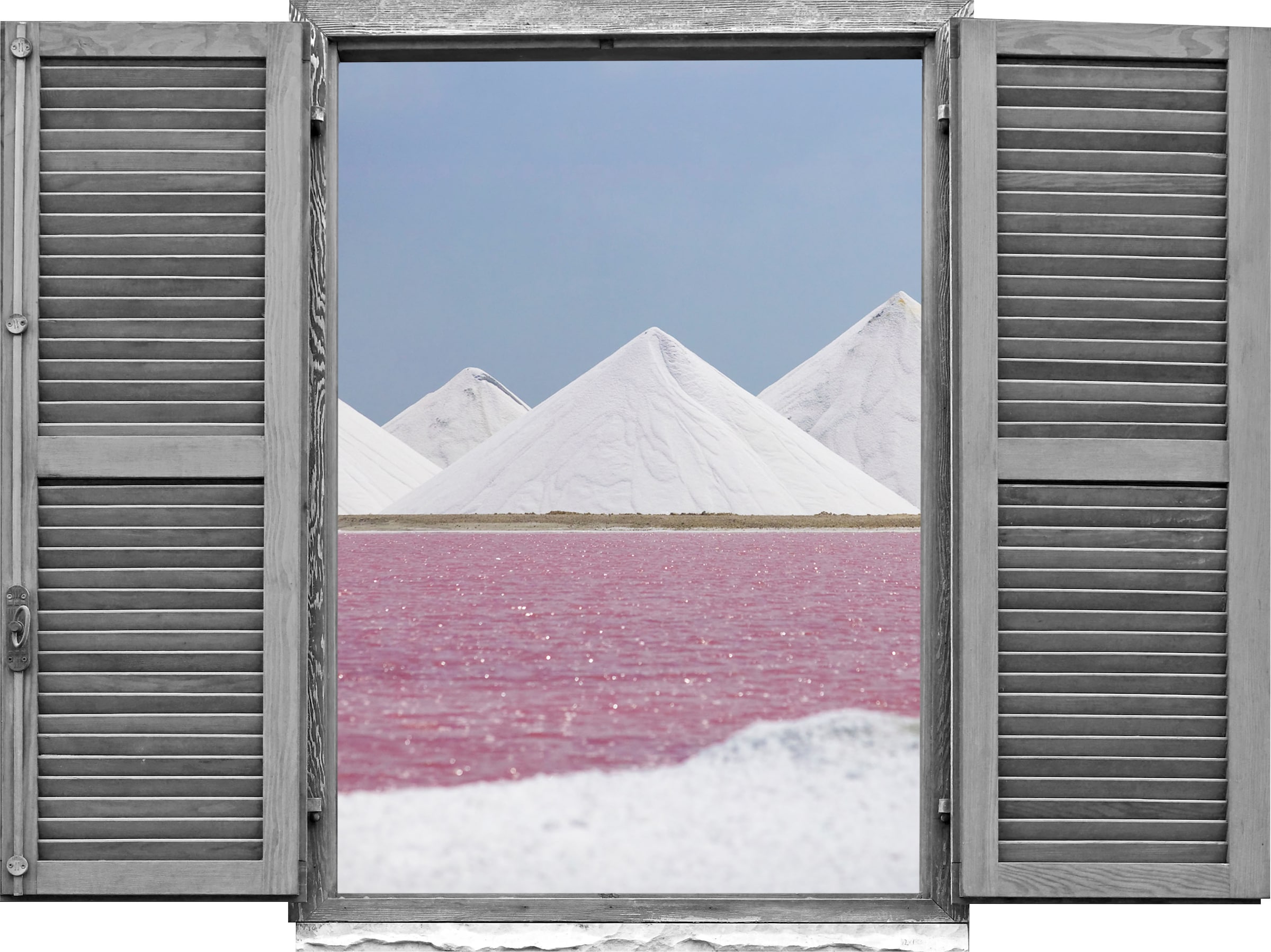 Image of queence Wandtattoo "Rotes Meer mit Dünen" Wandsticker, Wandbild, selbstklebend, 3D, Fenster