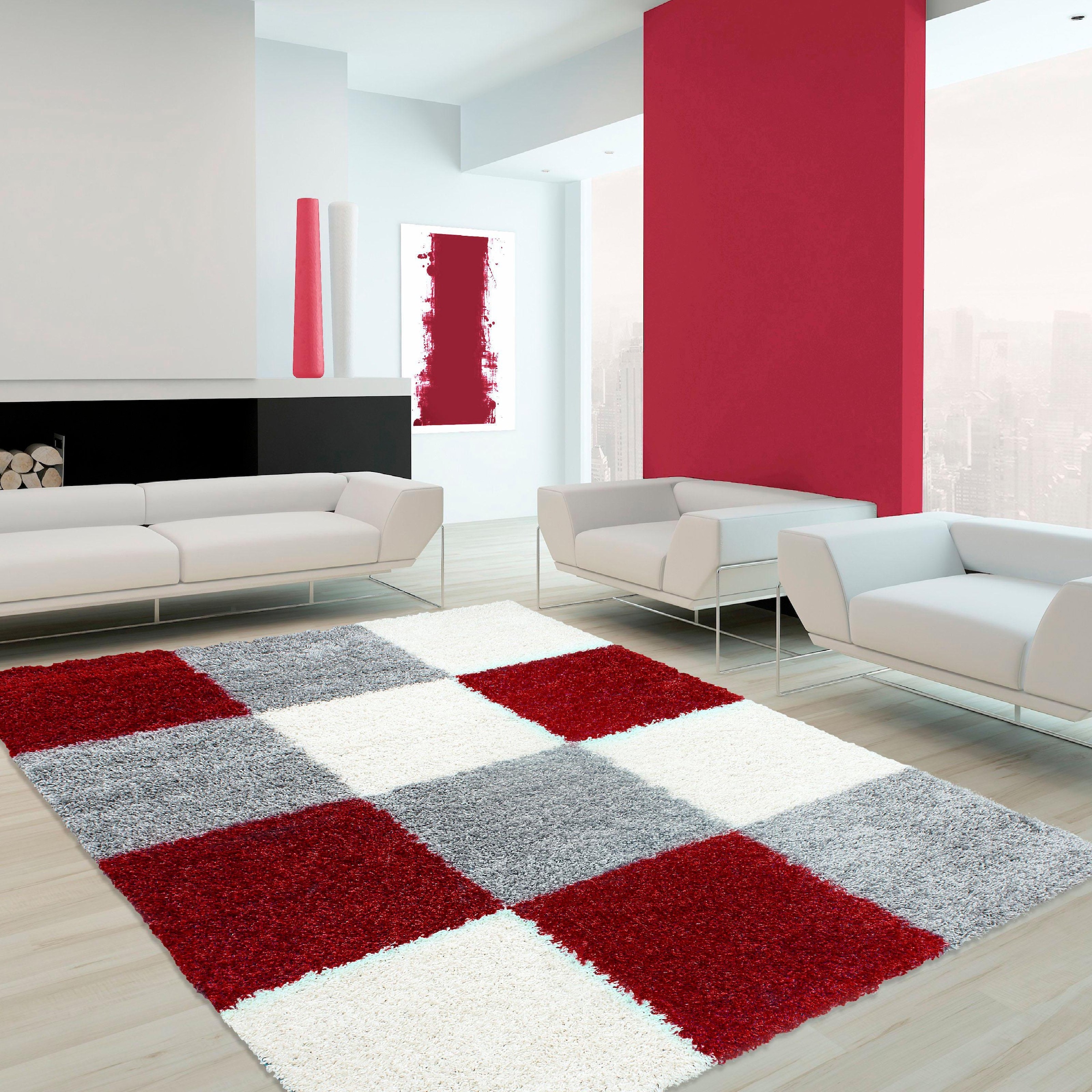 Image of Ayyildiz Teppiche Hochflor-Teppich "Life Shaggy 1501" rechteckig 30 mm Höhe Wohnzimmer