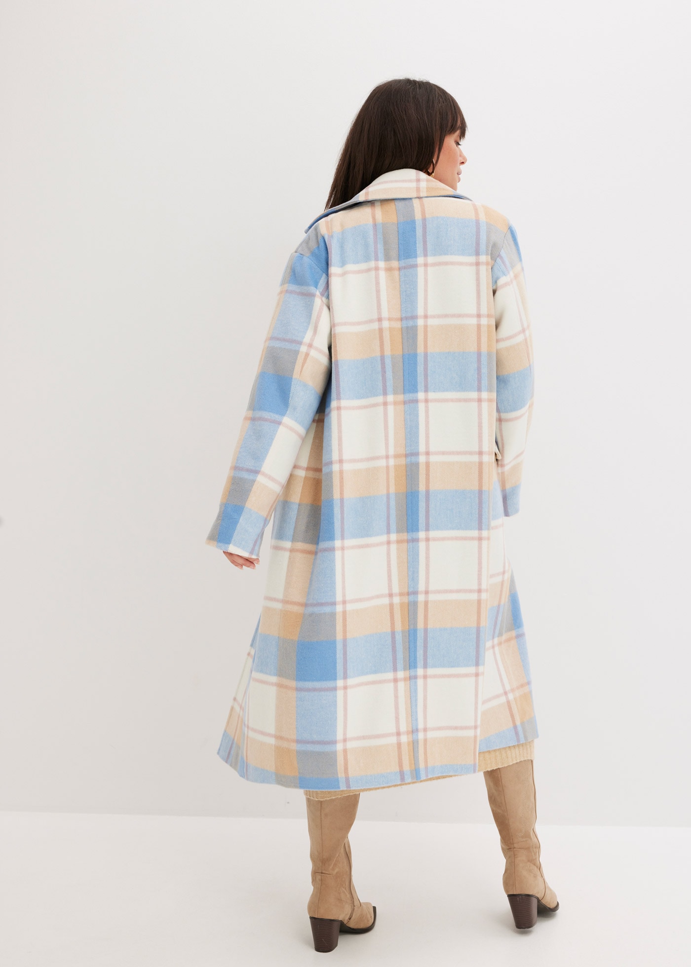 bonprix Manteau long »Oversize-Mantel n Wolloptik« Oversize-Passform, mit Reverskragen, mit Pattentaschen