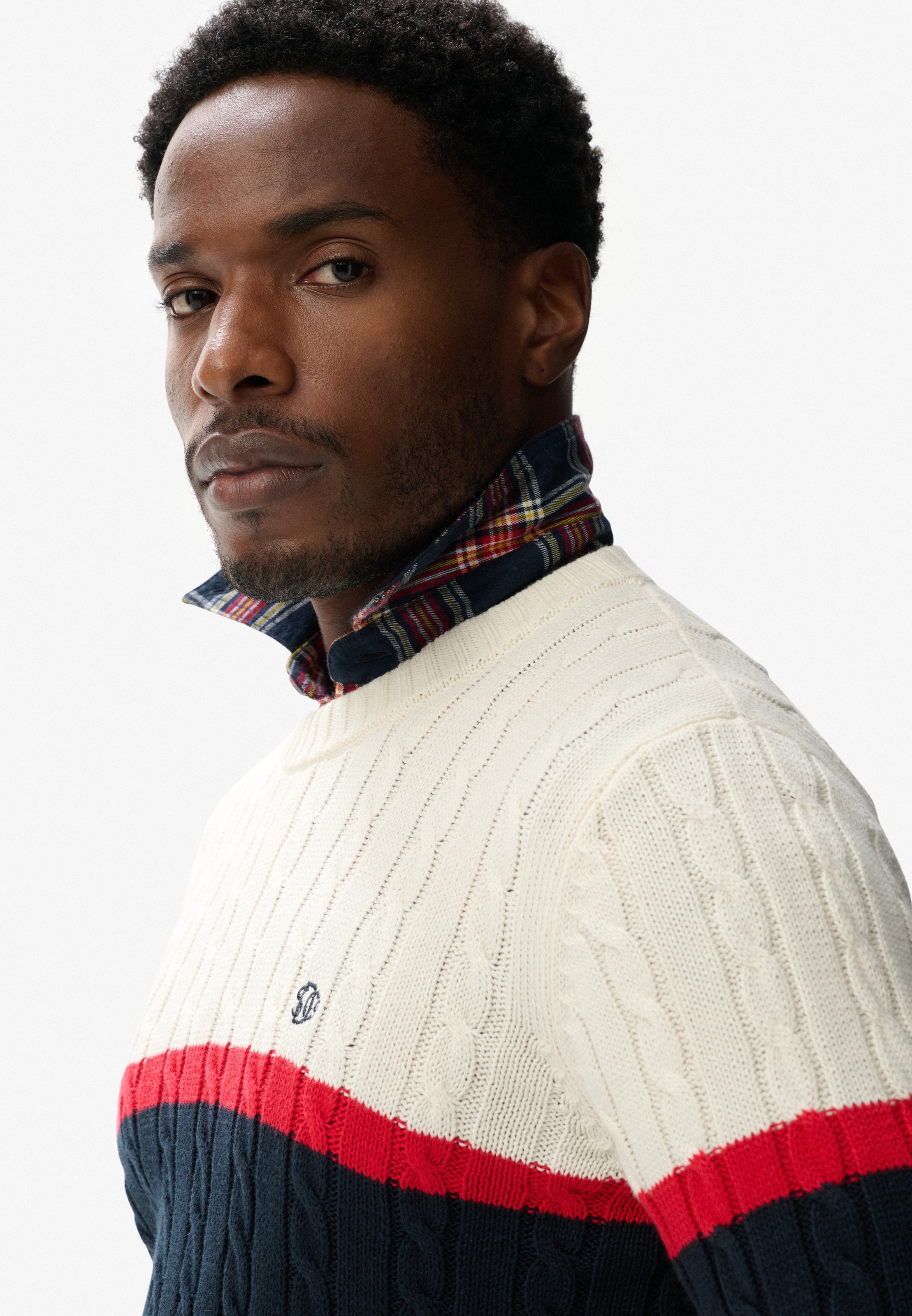 Superdry Strickpullover »Cotton Stripe Cable Jumper«