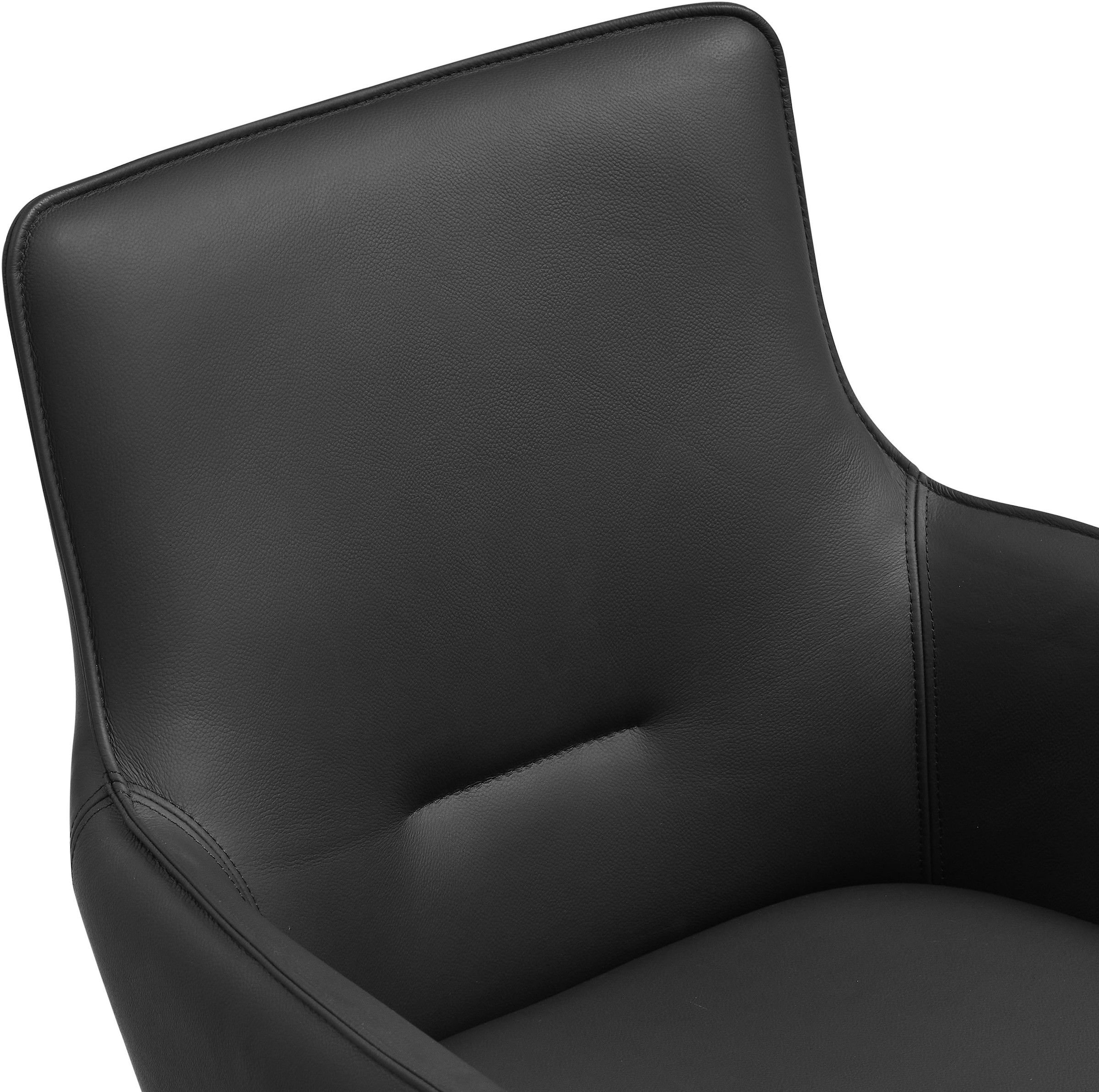 GOODproduct Drehstuhl (Set) 2 Stk.Naturleder Bezug, 360° drehbares Gestell aus Eisen