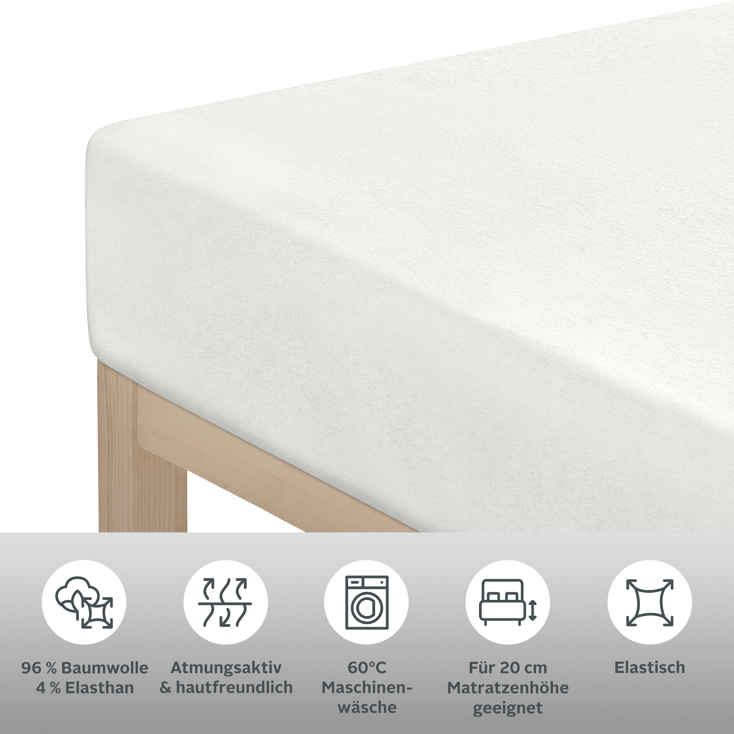 Home affaire Spannbettlaken »Cremona, in den Qualitäten: Baumwolle mit Elastan oder Biber«, Premium Qualität, Grösse ab 90x200 cm