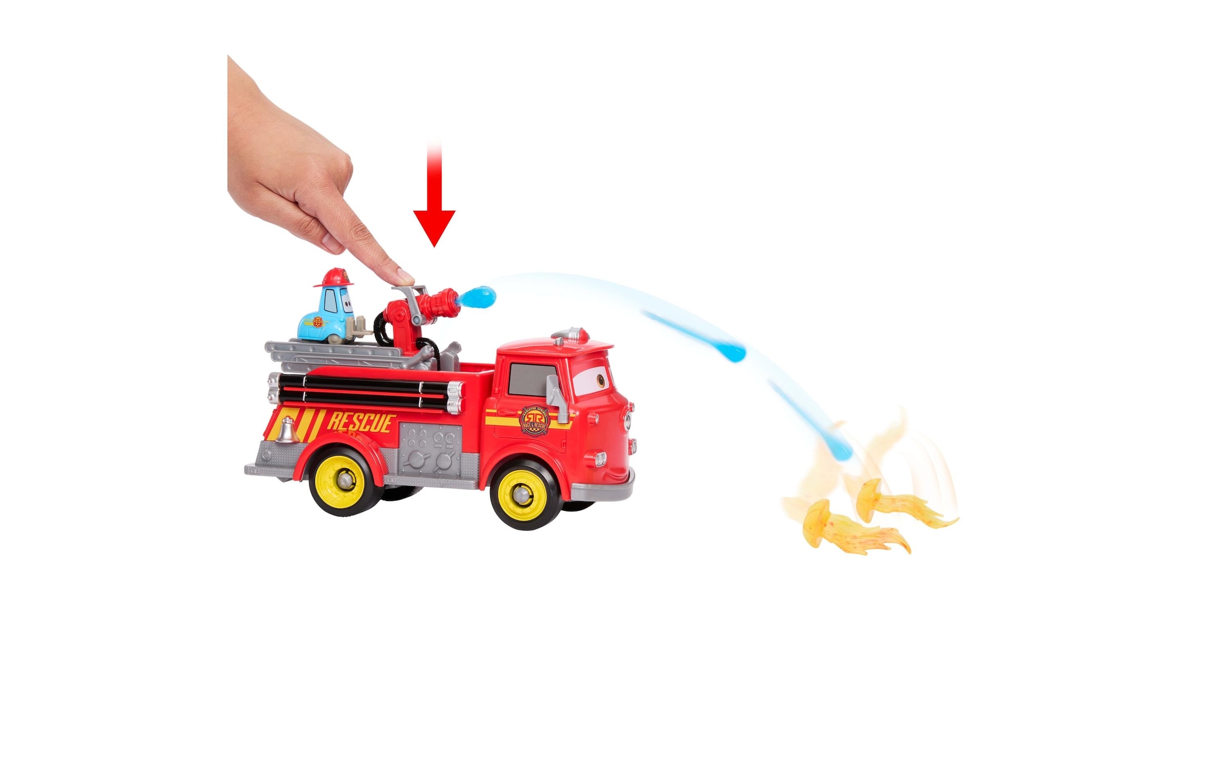   Jouet pompier »Mattel Cars Disney Cars Radiator Springs Race & Rescue Fire Truck«