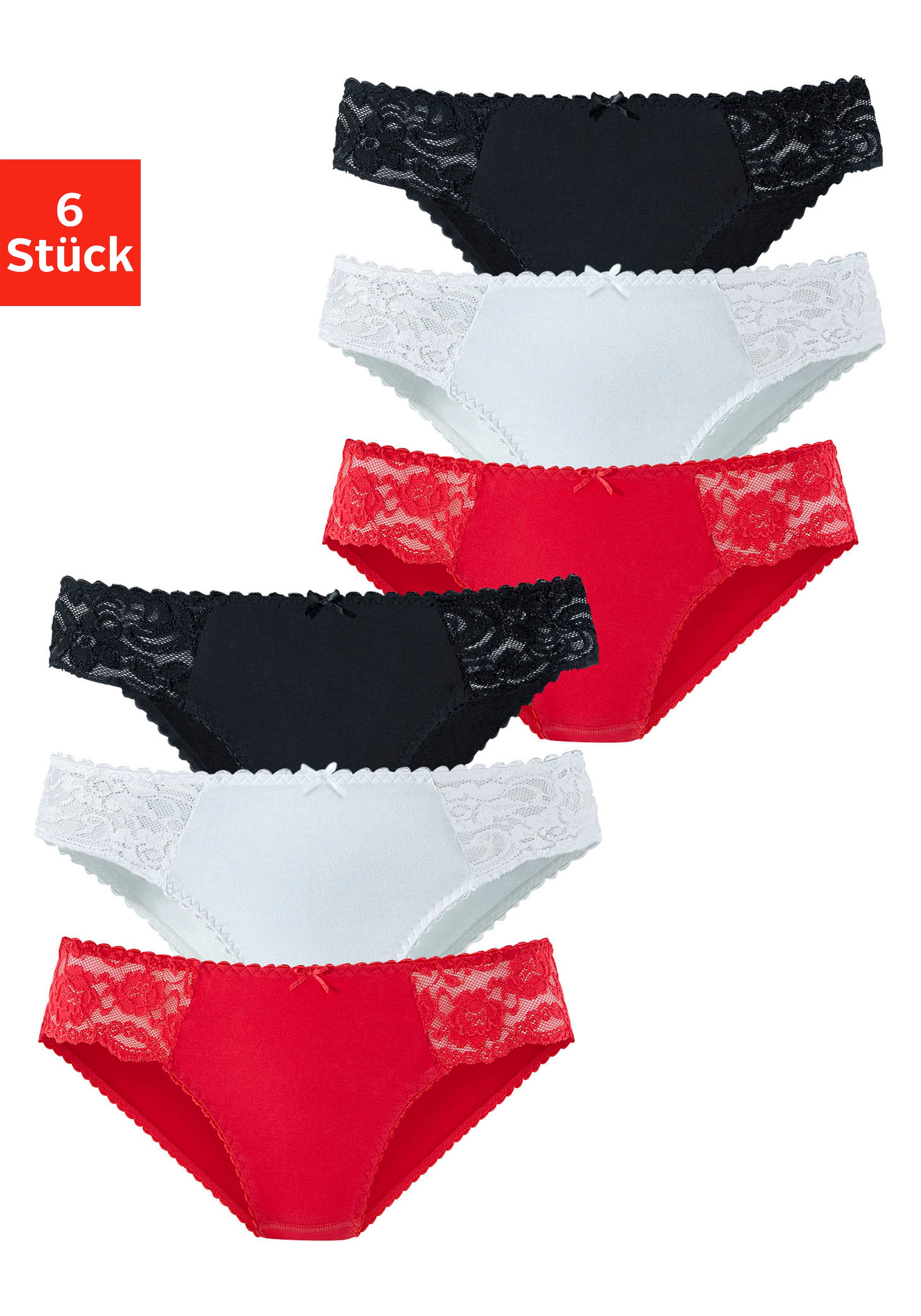 Image of petite fleur by Lascana Jazz-Pants Slips 6er-Pack, aus elastischer Baumwoll-Qualität