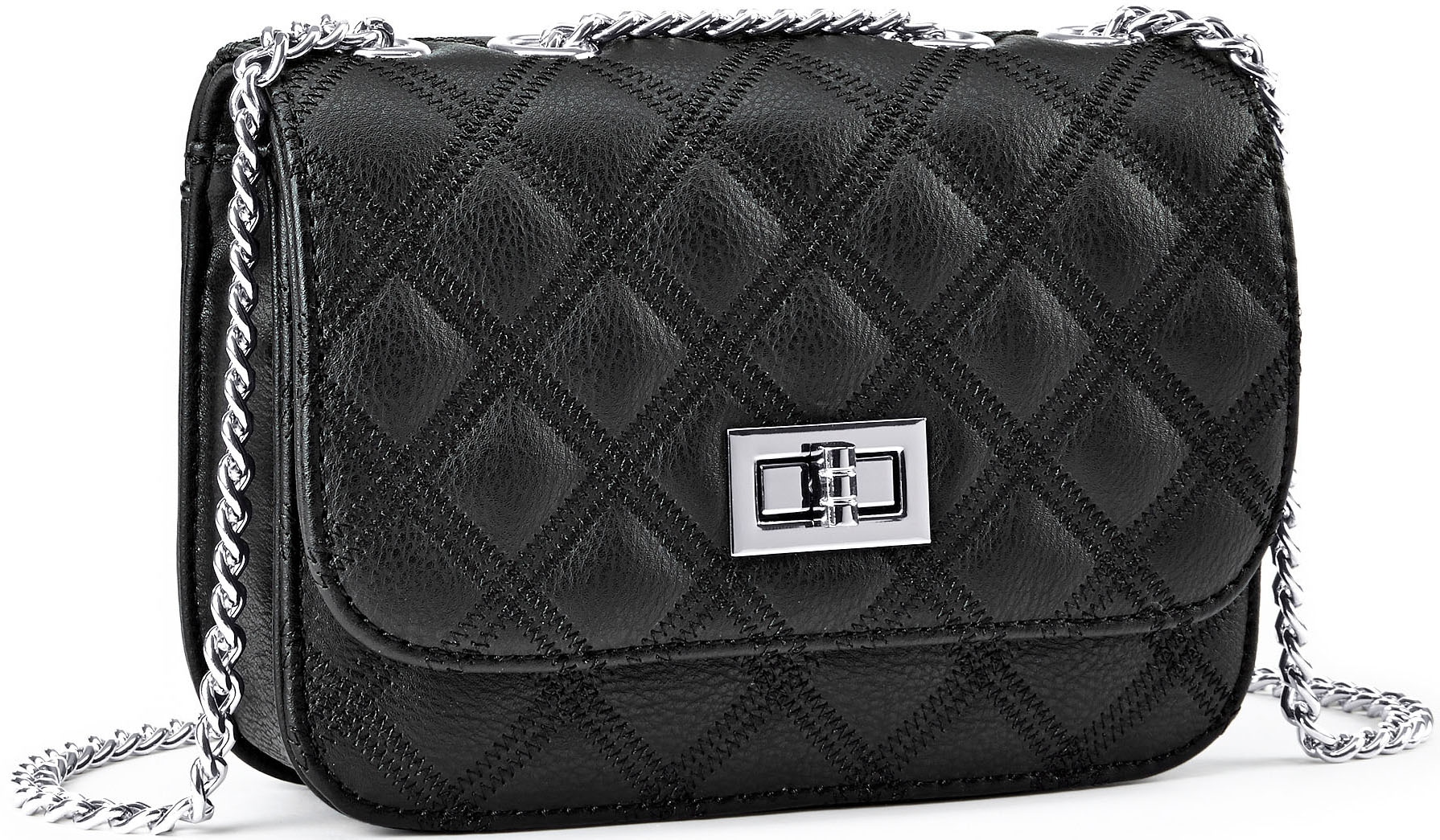 LASCANA Umhängetasche »Minibag«, Handtasche, Henkeltasche mit Kettenhenkel, Crossbody Bag VEGAN