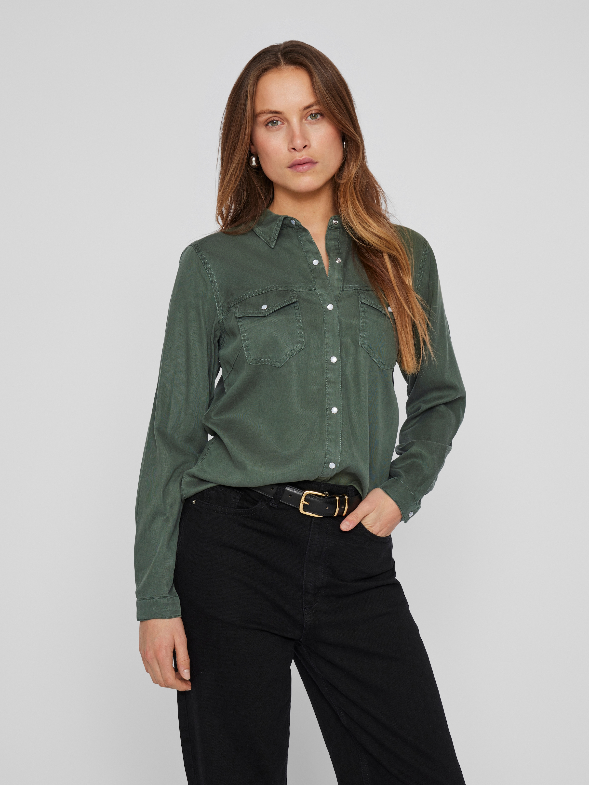 Image of Vila Jeansbluse "VIBISTA DENIM SHIRT/SU-NOOS"