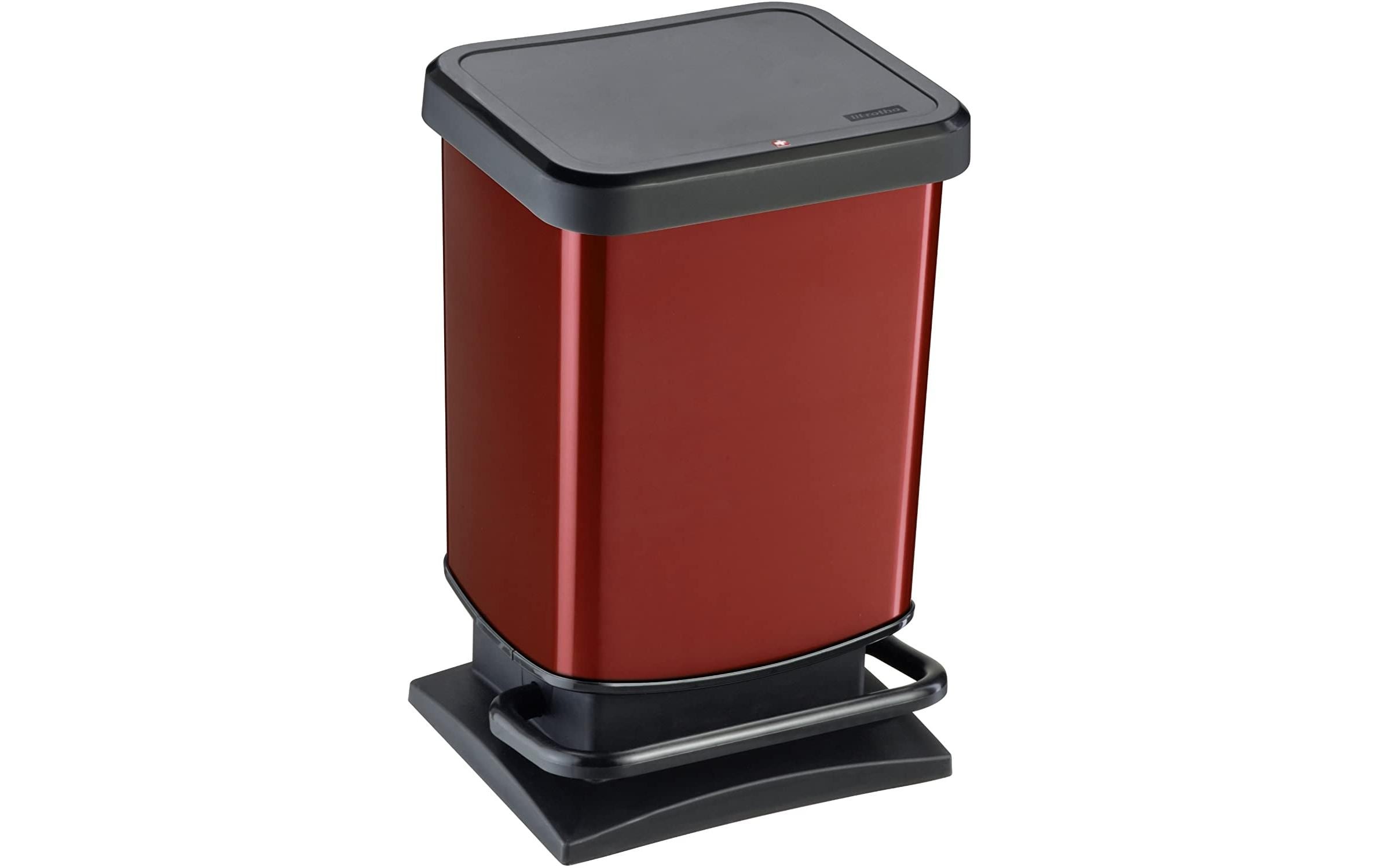 ROTHO Mülleimer »Paso rot metallic«, 1 Behälter