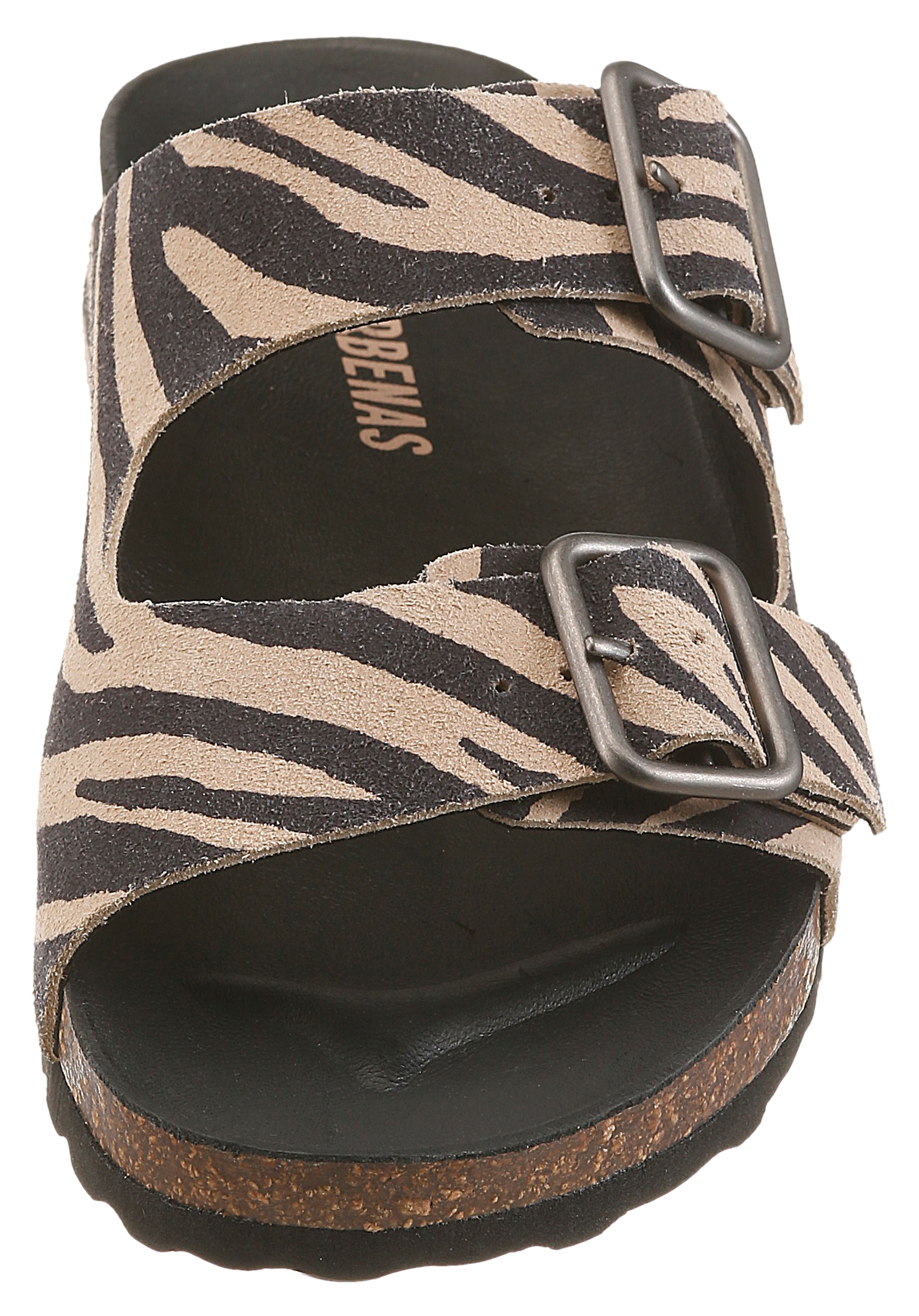 VERBENAS Pantolette »RANDEL ZEBRA«  chaussure d'été, pantoufle, chaussure de vacances avec deux boucles réglables