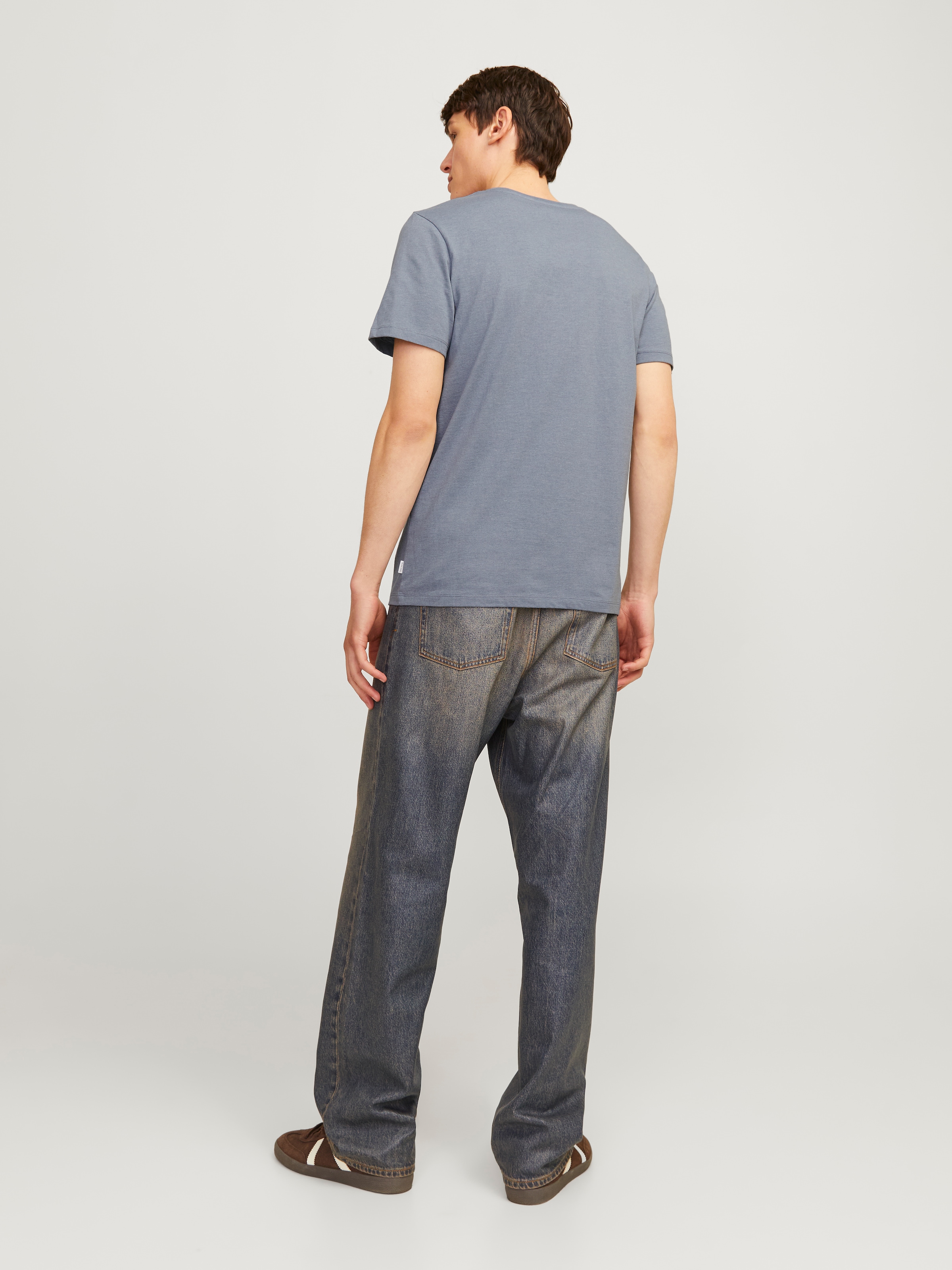 Jack & Jones Rundhalsshirt »JJEORGANIC MELANGE TEE SS O-NECK NOOS« Baumwollmischung, regular fit