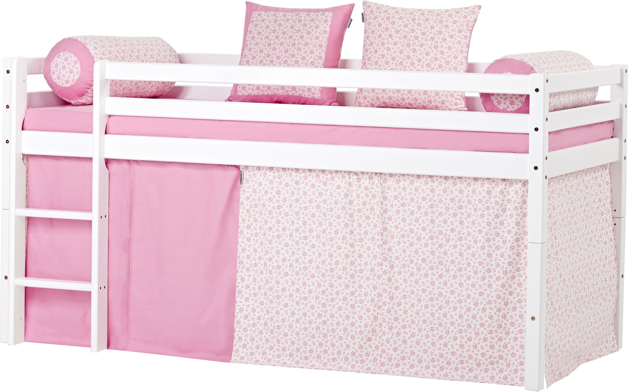 Image of Hoppekids Hochbett »«Romantik»«, mit Vorhang & Matratze 2 Grössen umbaubar bei Ackermann Versand Schweiz