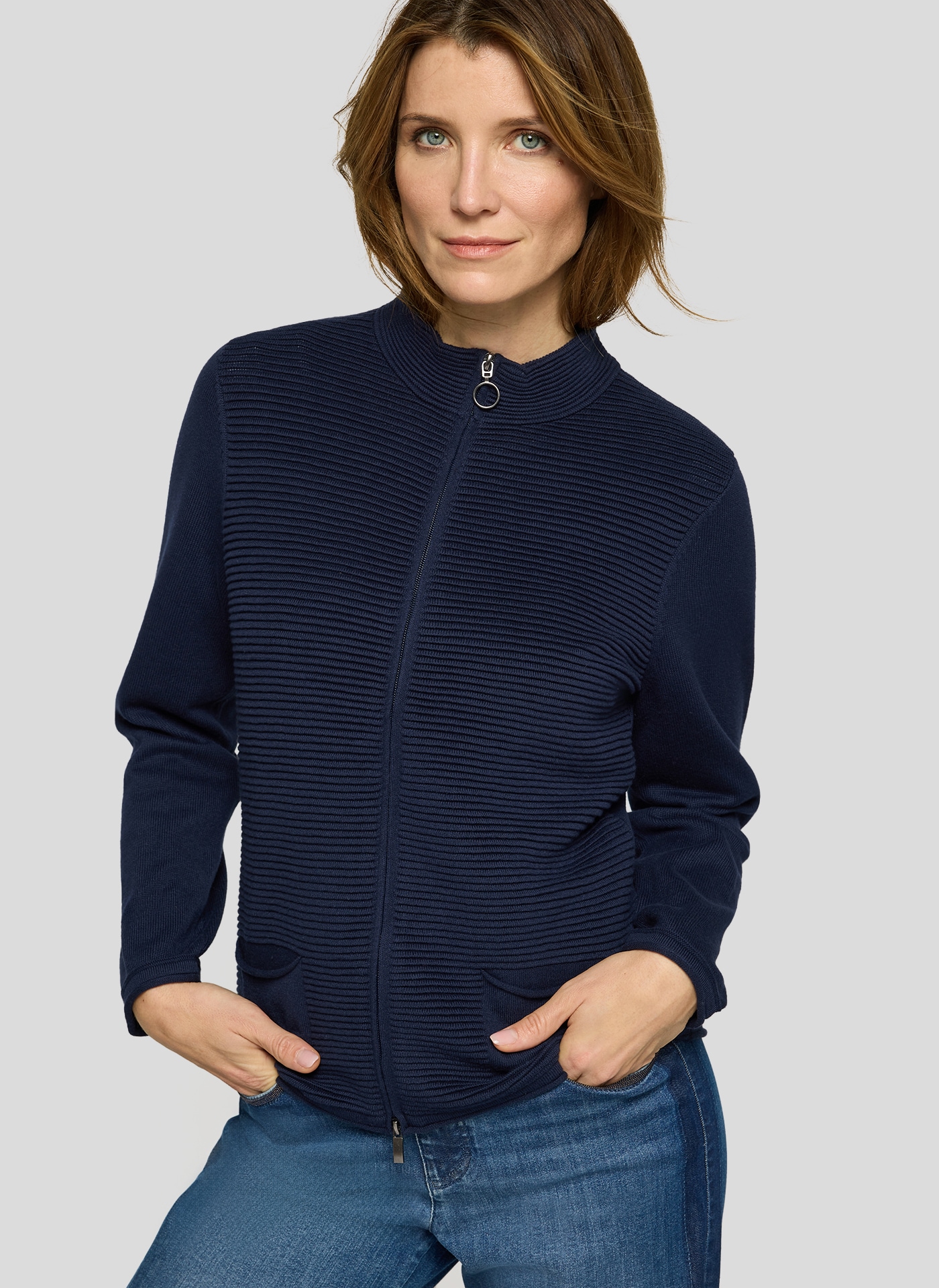 Rabe Strickjacke mit Taschen