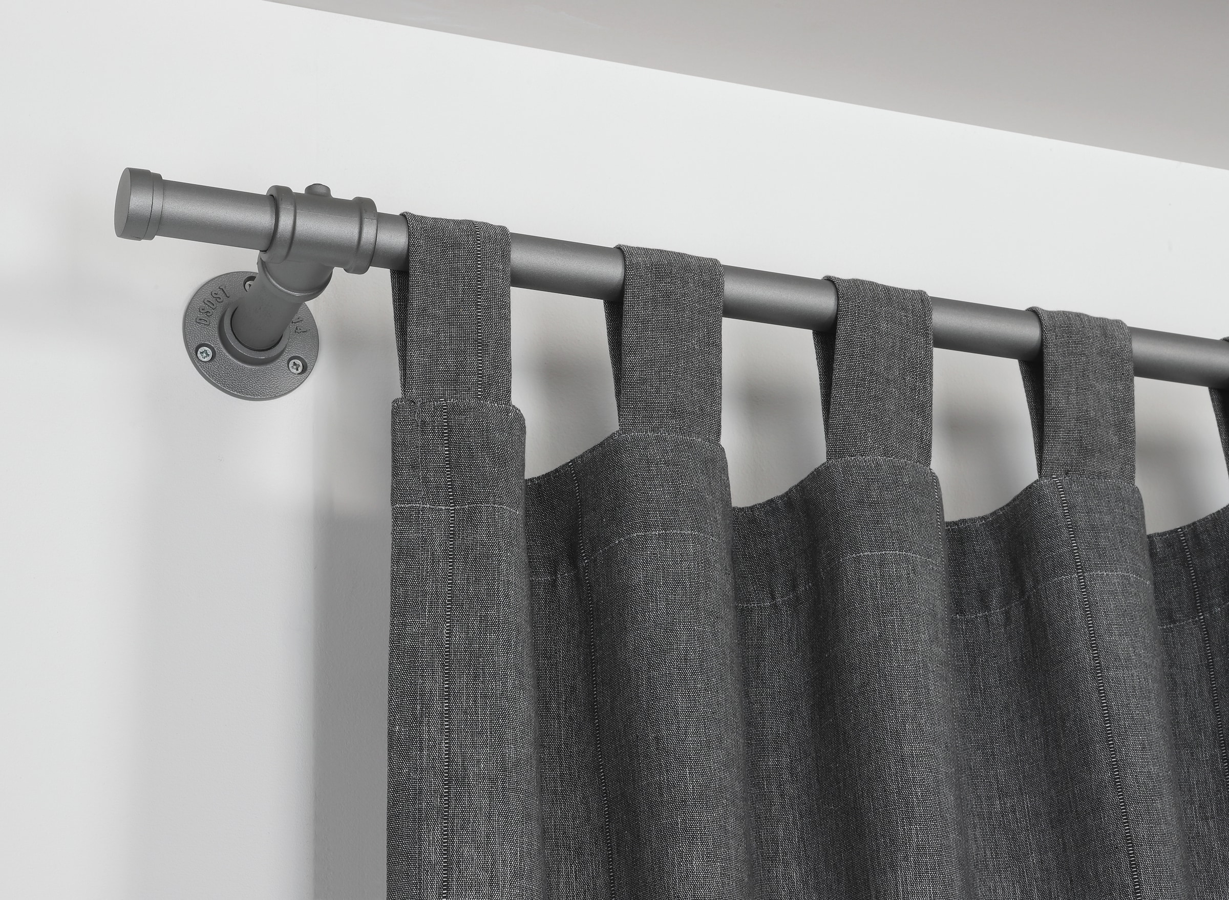 GARDINIA Gardinenstange »Industrial Home«, 1 läufig-läufig, mit Bohren, Wandmontage, Metall, Gardinenstangen Set aus Metall
