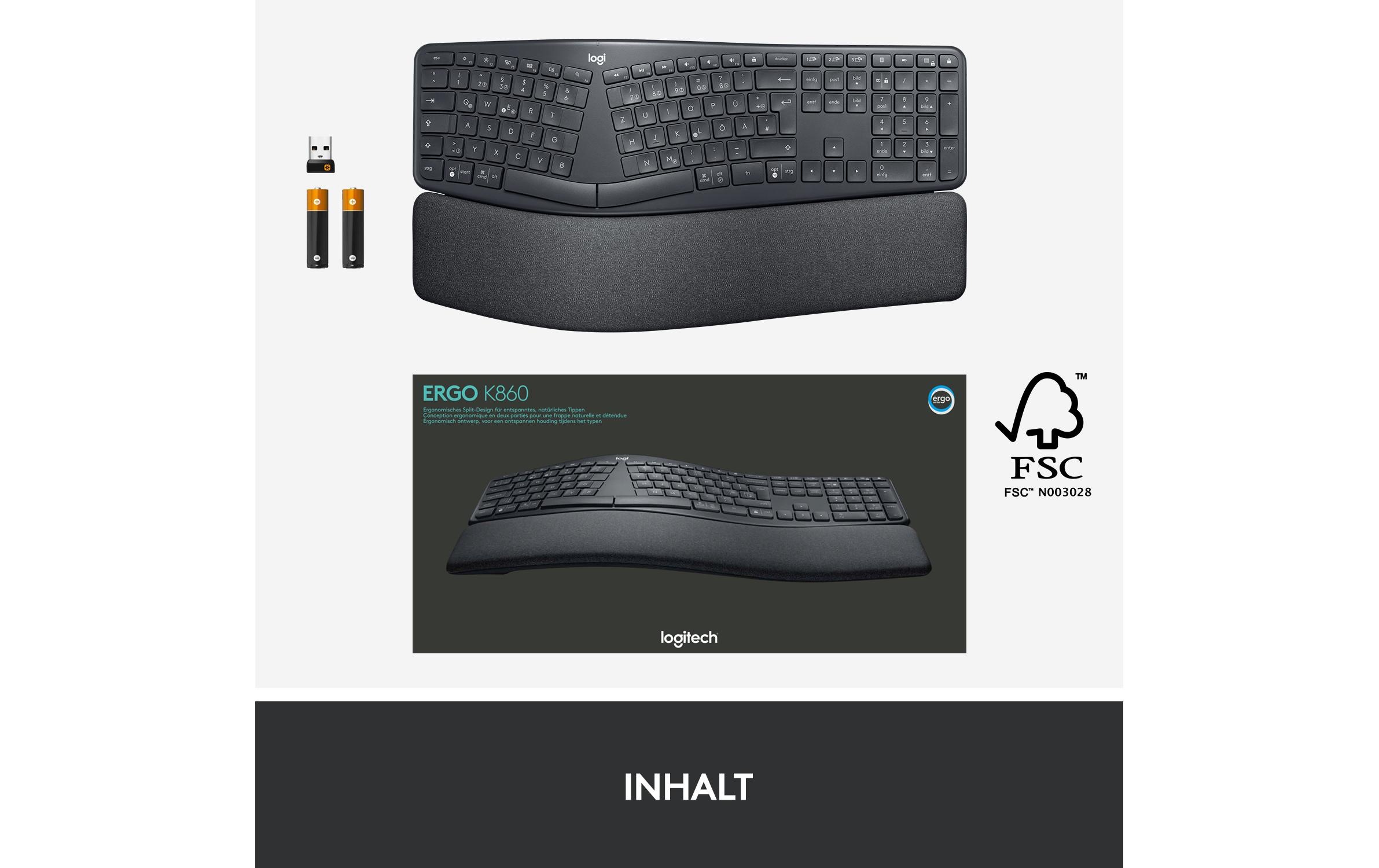 Logitech Tastatur »Logitech K860 Ergo«