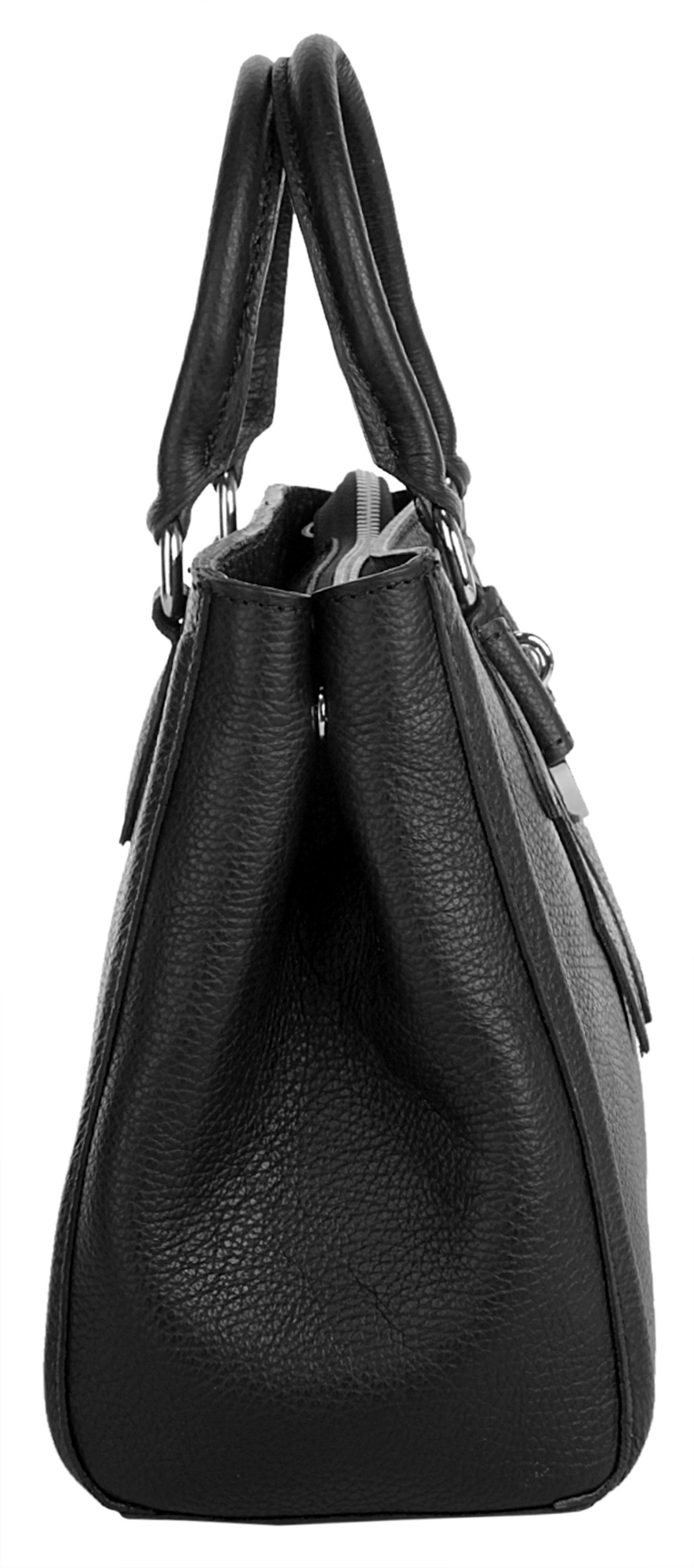 Cluty Henkeltasche »CLUTY Damen SOLCUORE echt Leder, Made in Italy« echt Leder, Made in Italy