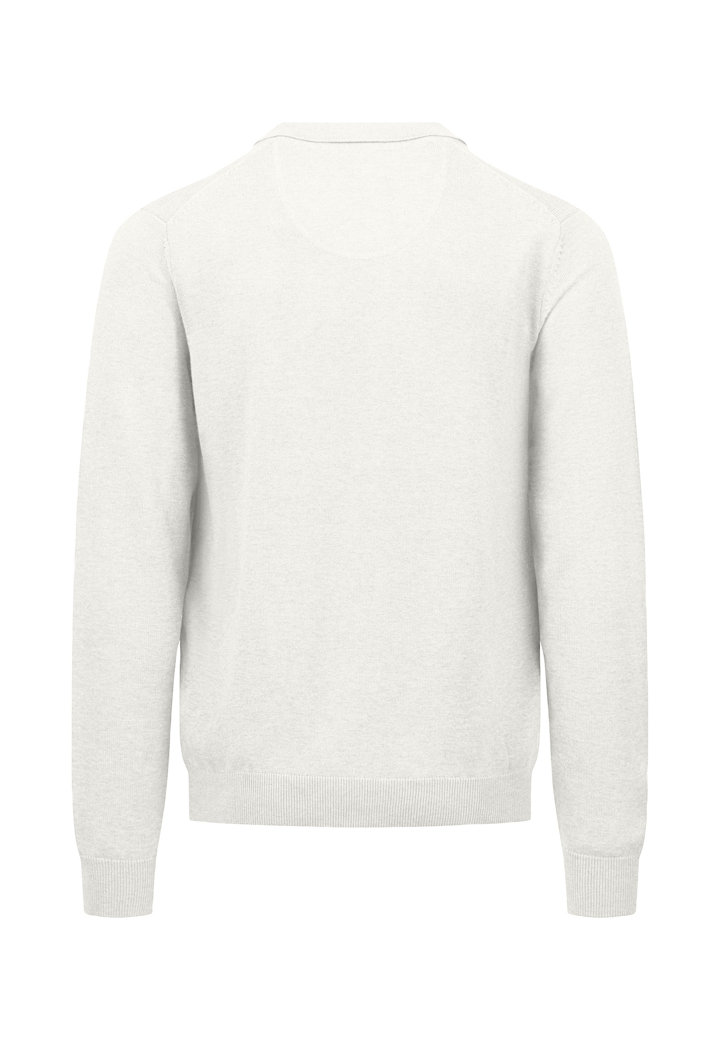 FYNCH-HATTON Pull en tricot aus Baumwolle, mit Polokragen und kurzer Knopfleiste