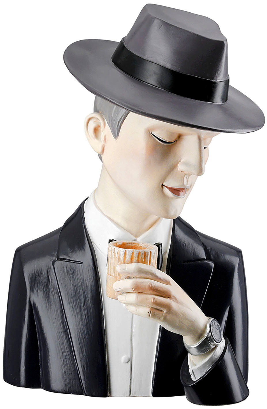 Casablanca by Gilde Dekofigur »Figur  Gentlemam« Handbemalt in Grau und Schwarz