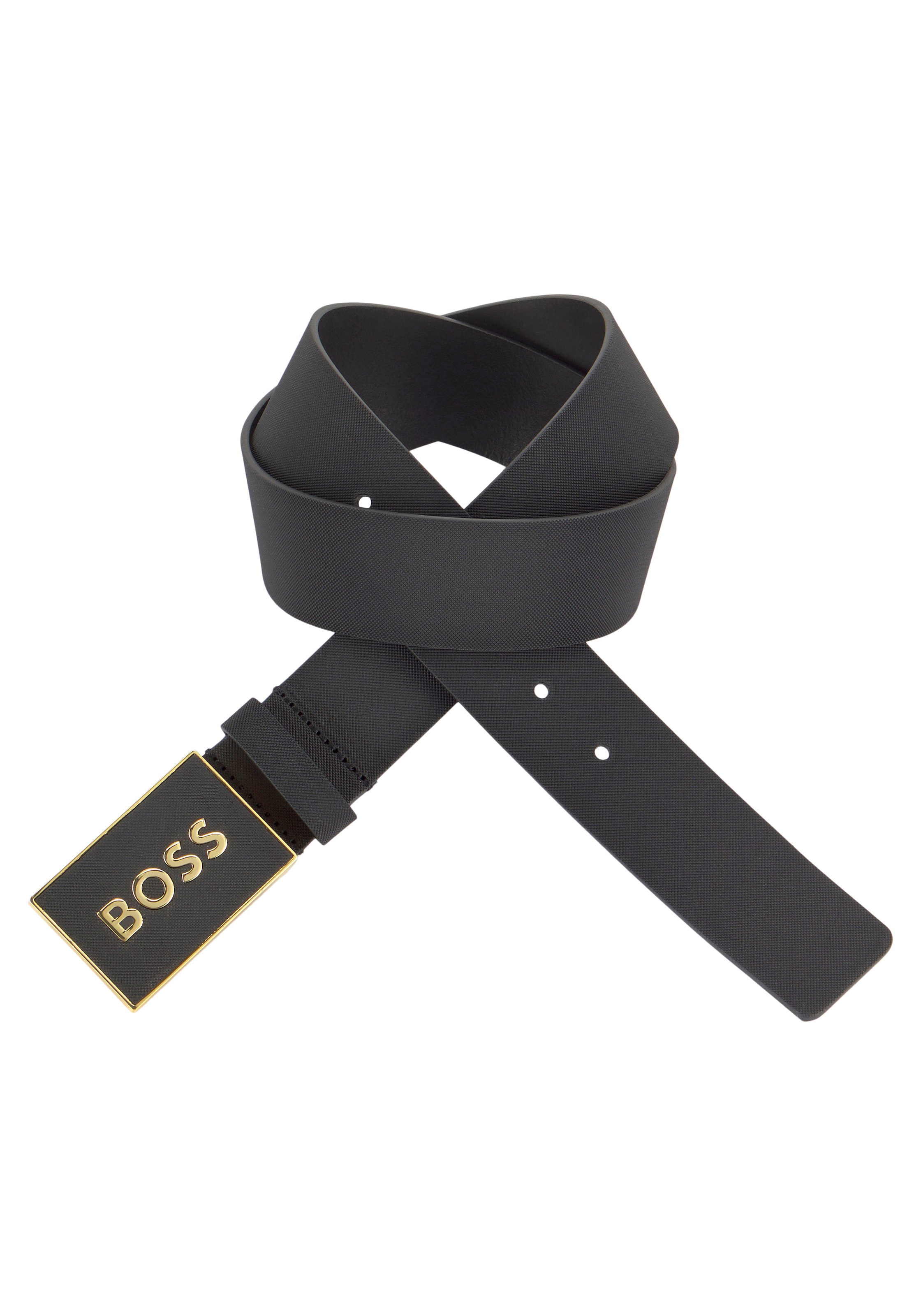 BOSS Ledergürtel »Boss_Icon-S1_Sz40«, mit BOSS-Logo-Prägung auf der Koppelschliesse