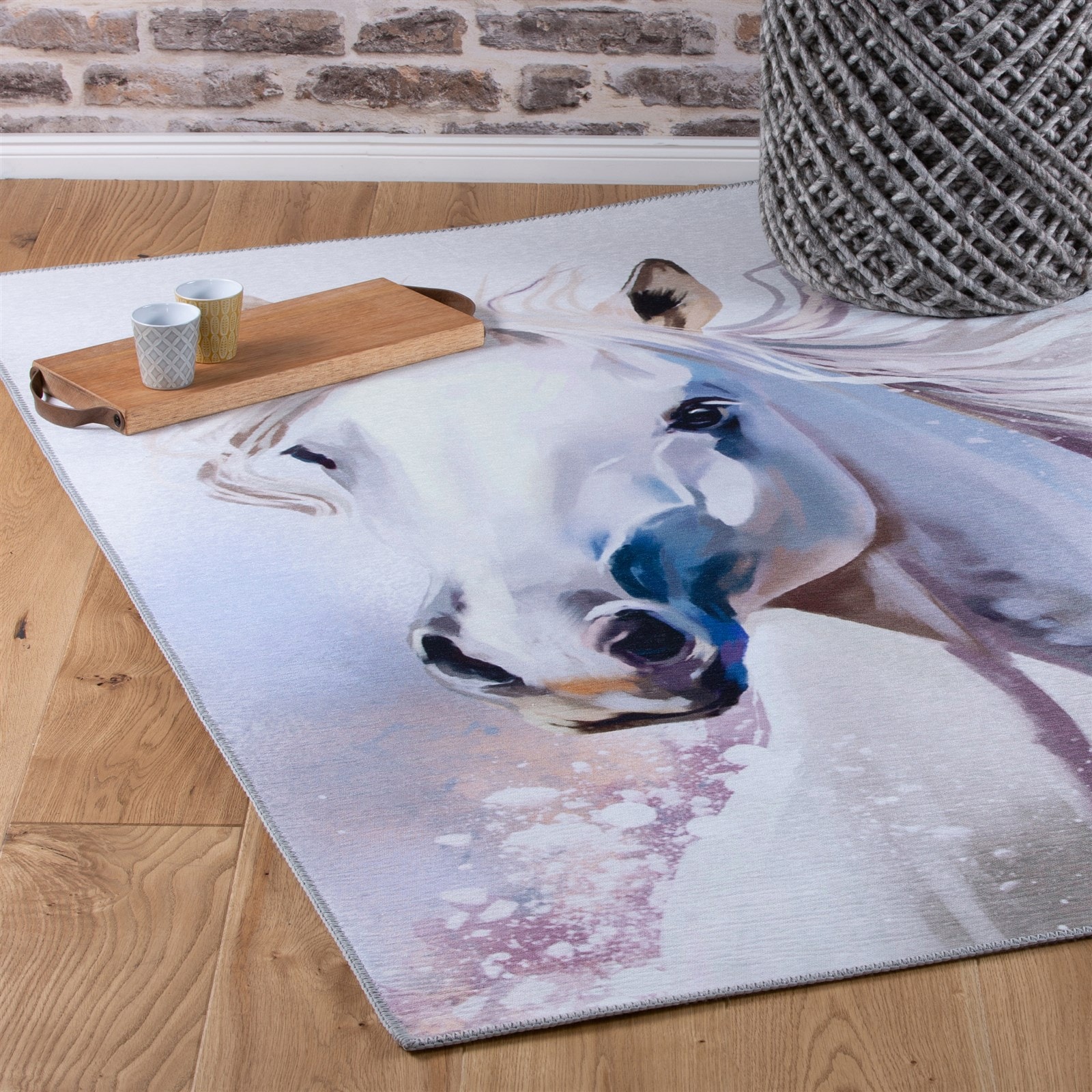 Kayoom Kinderteppich »Sympathy Kids 245« rechteckig 5 mm Höhe Kurzflor, Modernes Muster, Fussbodenheizungsgeeignet, Pferd