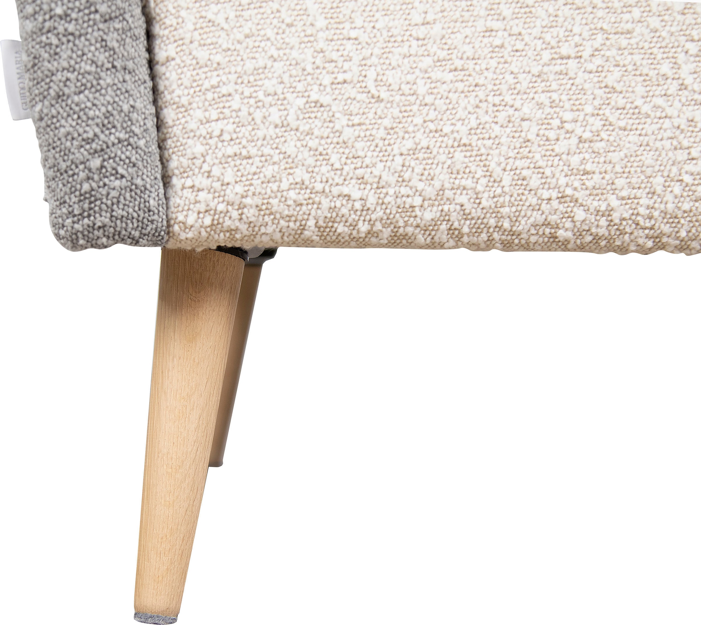 Guido Maria Kretschmer Home&Living Sessel »Salla Bezug Bouclé oder Struktur fein, Ohrensessel«, wahlweise mit oder ohne Hocker; grosser Sessel: Masse B/T/H: 78/94/118cm