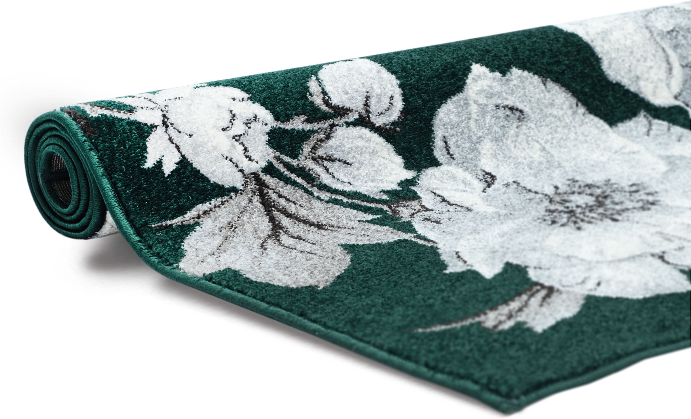 GOODproduct Teppich »Florent, Blumen Design, Vintage« rechteckig 9 mm Höhe Floral, detailreiche Blüten, Botanical, elegant, Wohnzimmer