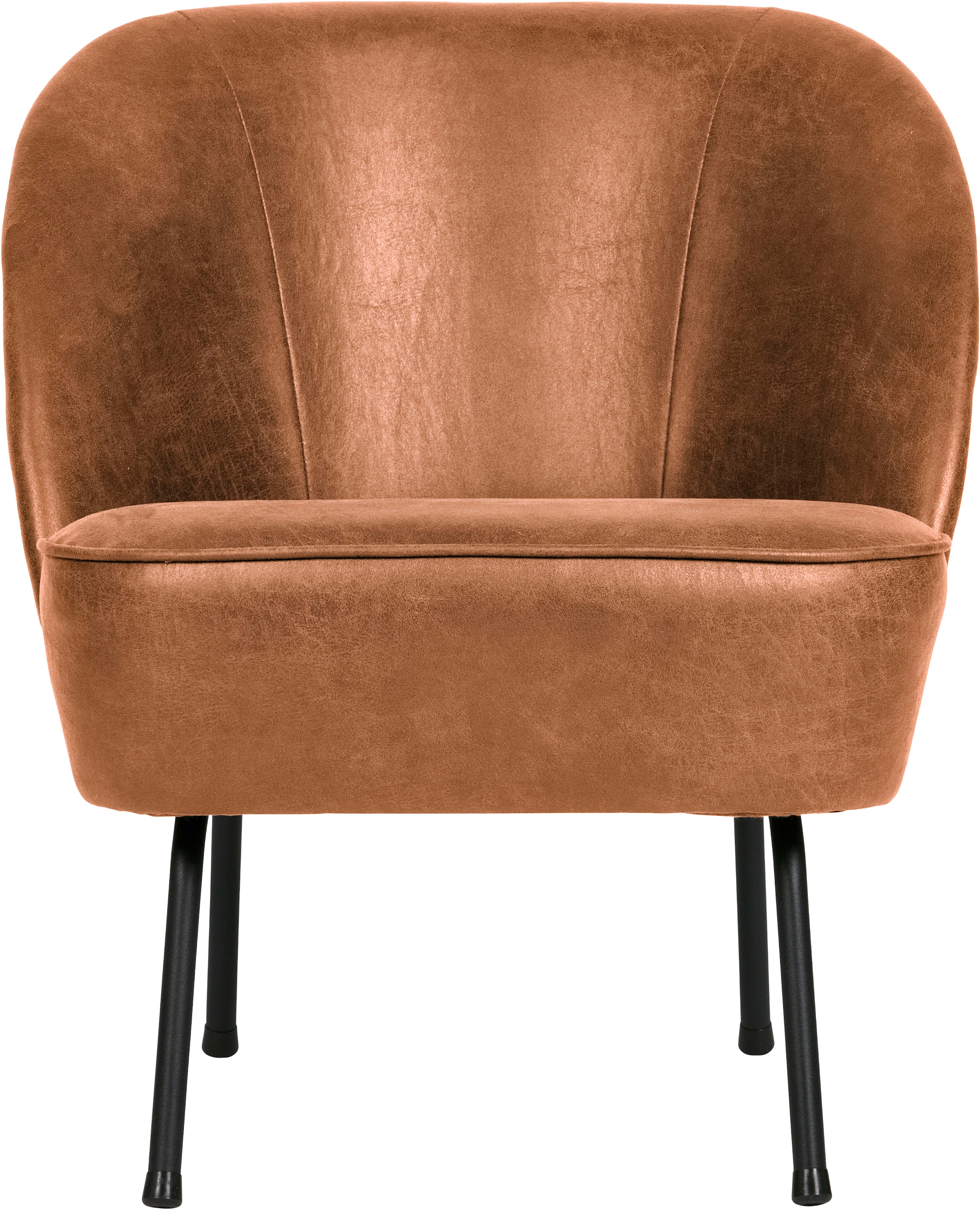 Image of WOOOD Sessel "Vogue mit recyceltem Leder und Metallgestell B 57 x T 70 x H 69 cm" Tragkraft 90 kg, Gute Verschleissfestigkeit, pulverbeschichtetem