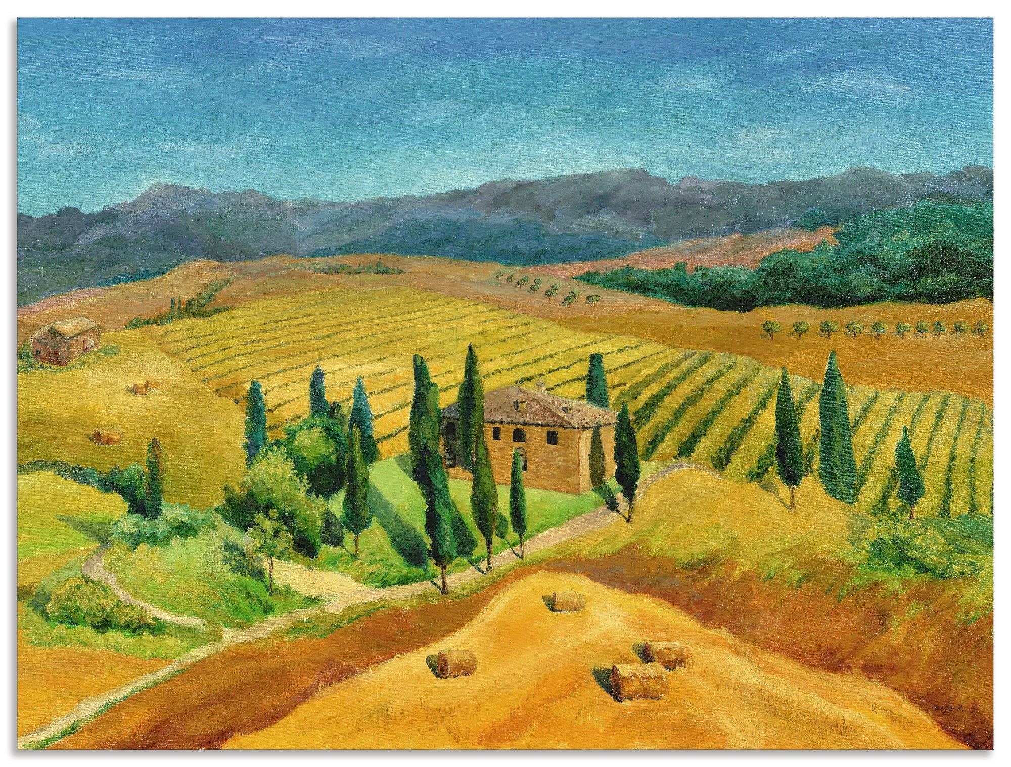 Image of Artland Wandbild »Toskanalandschaft«, Europa, (1 St.), in vielen Grössen & Produktarten - Alubild / Outdoorbild für den Aussenbereich, Leinwandbild, Poster, Wandaufkleber / Wandtattoo auch für Badezimmer geeignet bei Ackermann Versand Schweiz