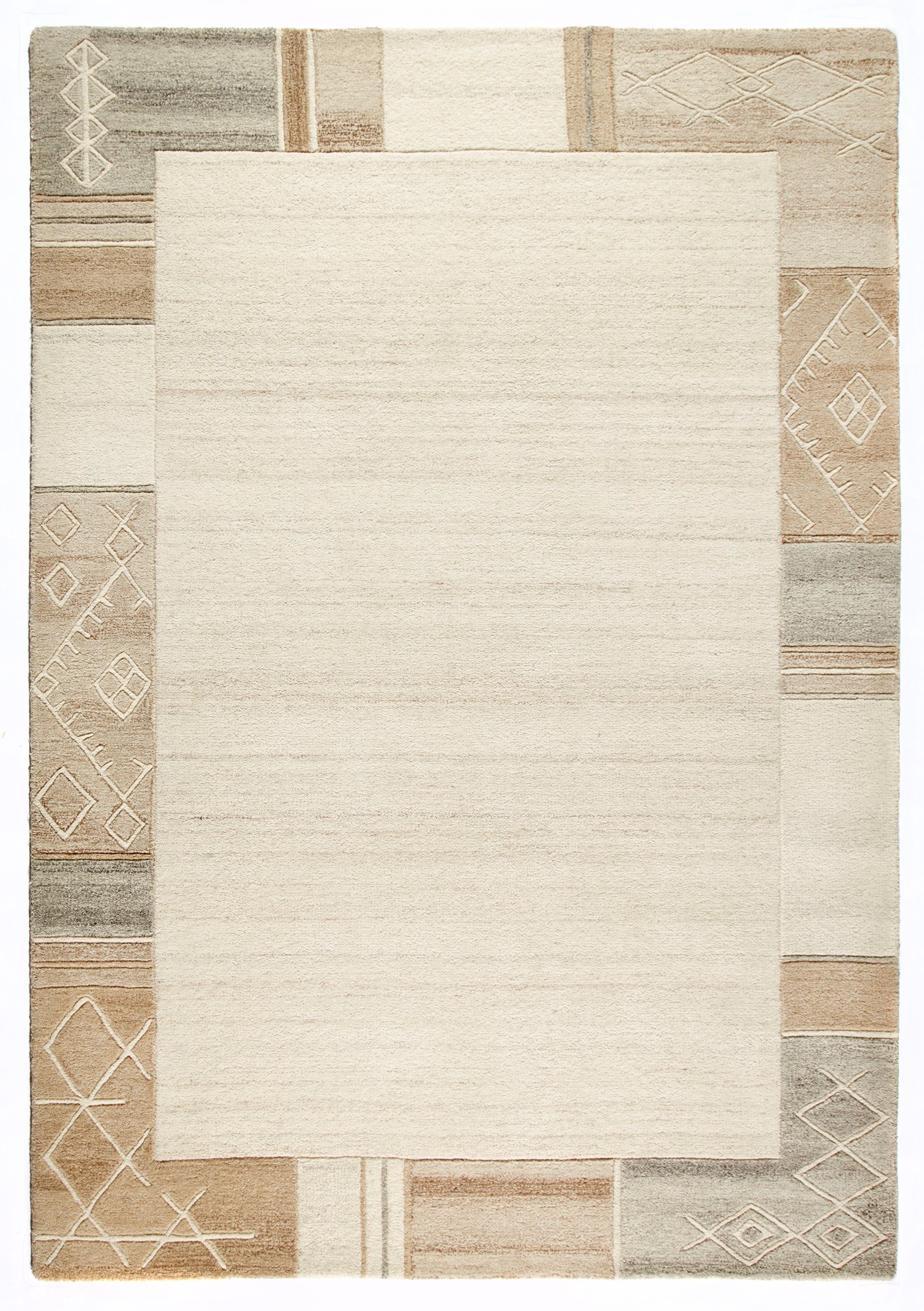 Image of Dekowe Wollteppich »Valeria«, rechteckig, 11 mm Höhe, reine Wolle, Kurzflor, mit Bordüre, Wohnzimmer bei Ackermann Versand Schweiz