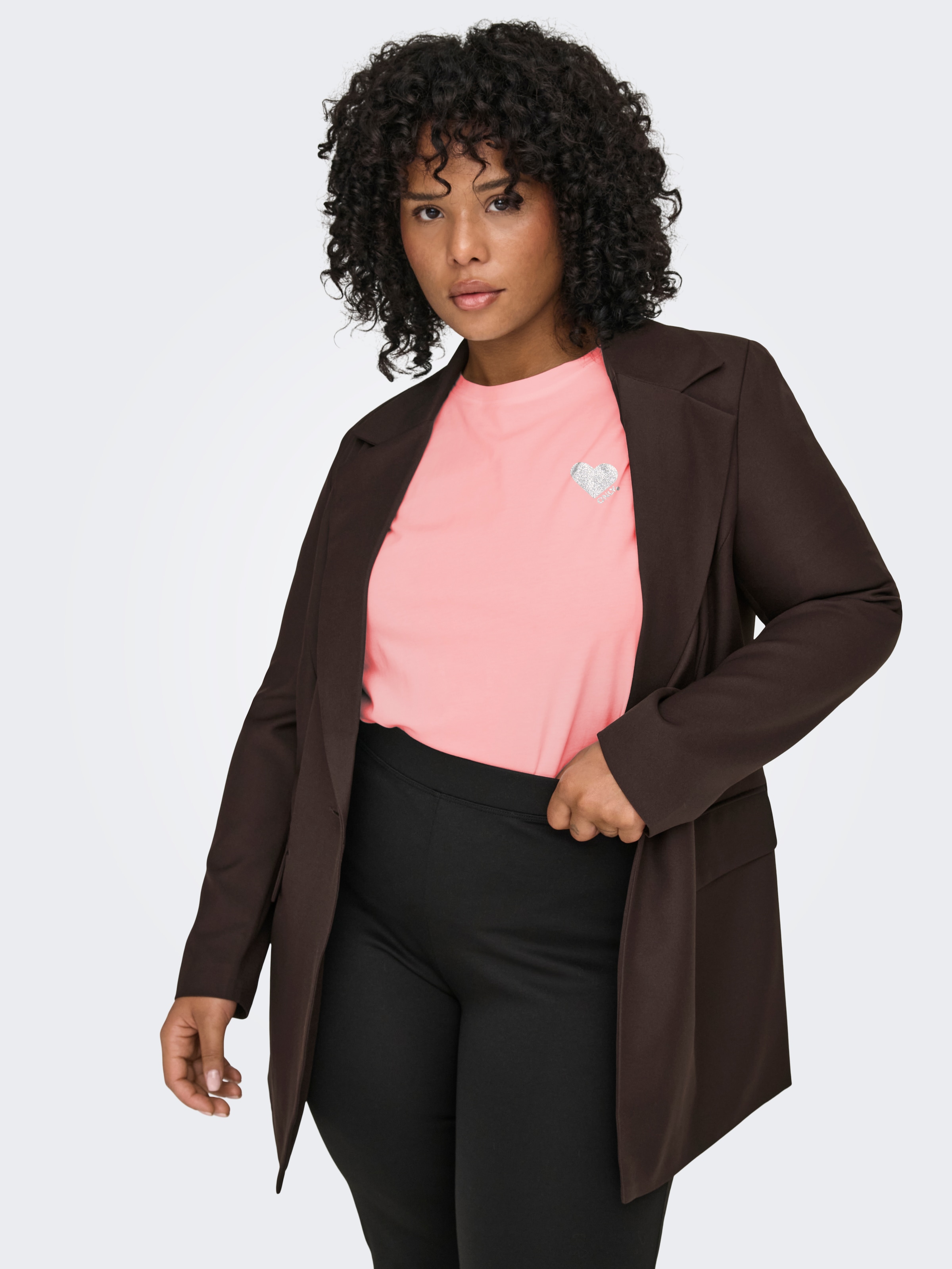 ONLY CARMAKOMA T-Shirt »CARKITA LIFE S/S LOGO TOP JRS NOOS« Baumwolle, regular fit