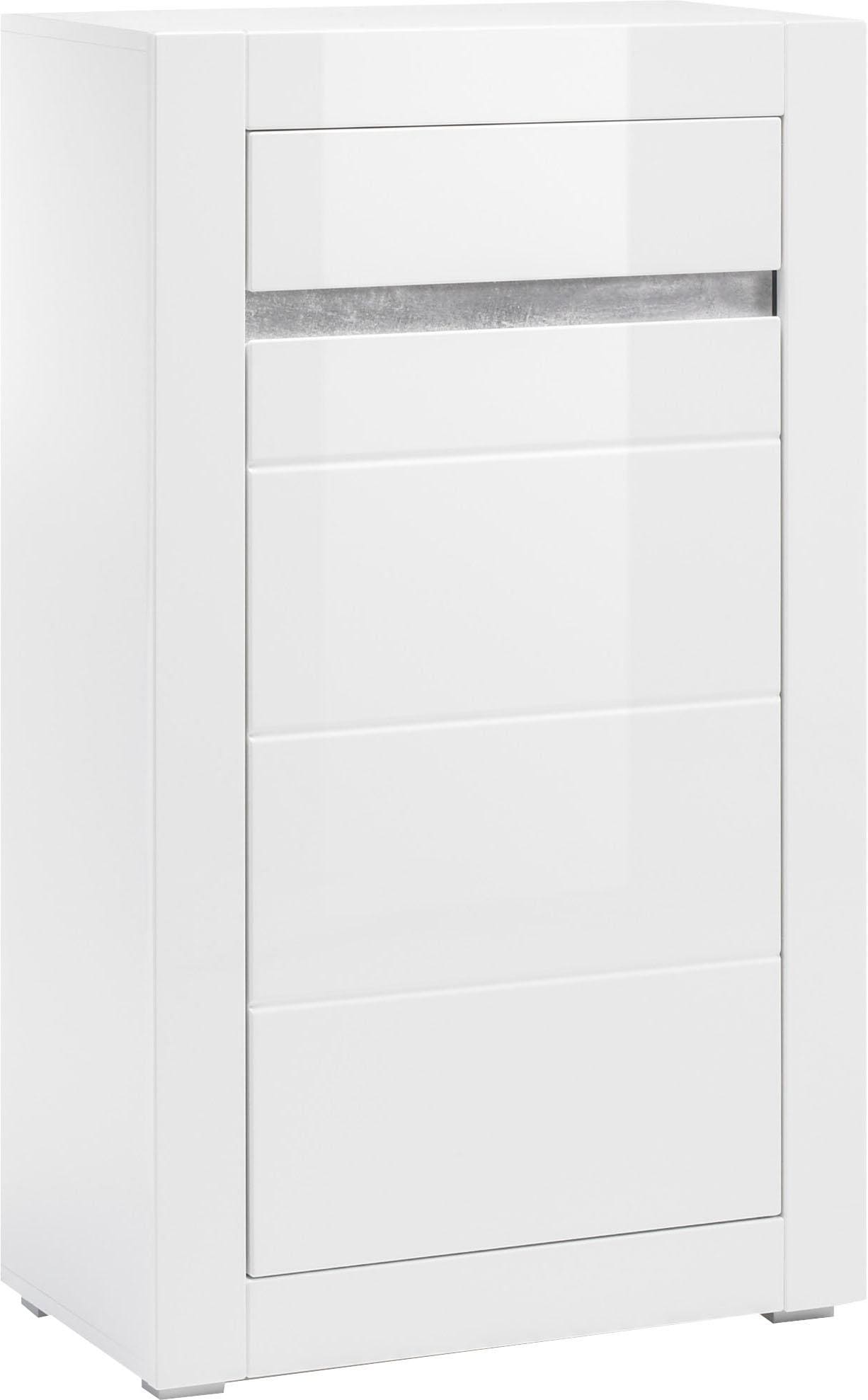 INOSIGN Kommode »Carat«, Breite 66 cm, Blende in weiss und betonfarben im Lieferumfang